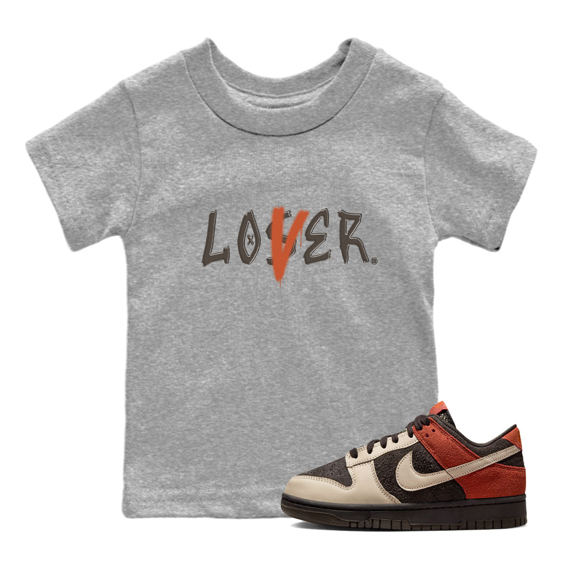 Loser Lover snkmatch Tee Kids - Dunk Low Red Panda