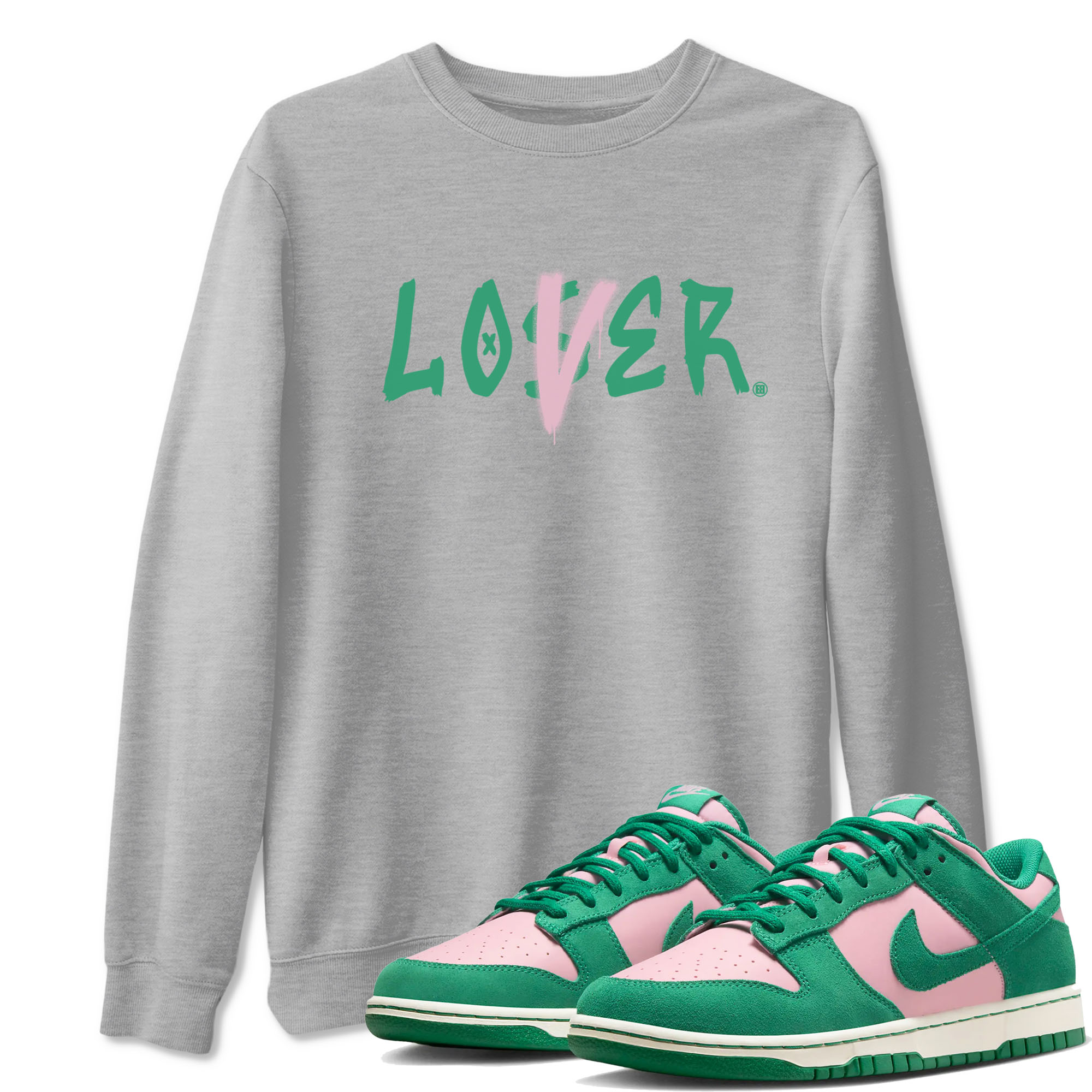 Loser Lover snkmatch Tees - Dunk Medium Soft Pink Malachite