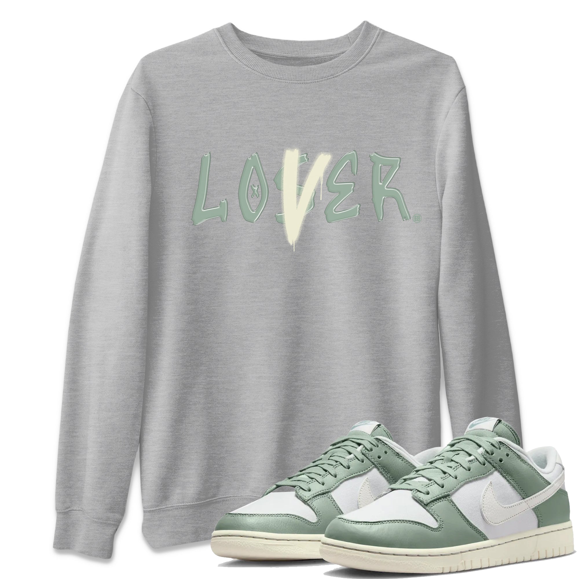 Loser Lover Unisex Tops - Dunk Mica Green