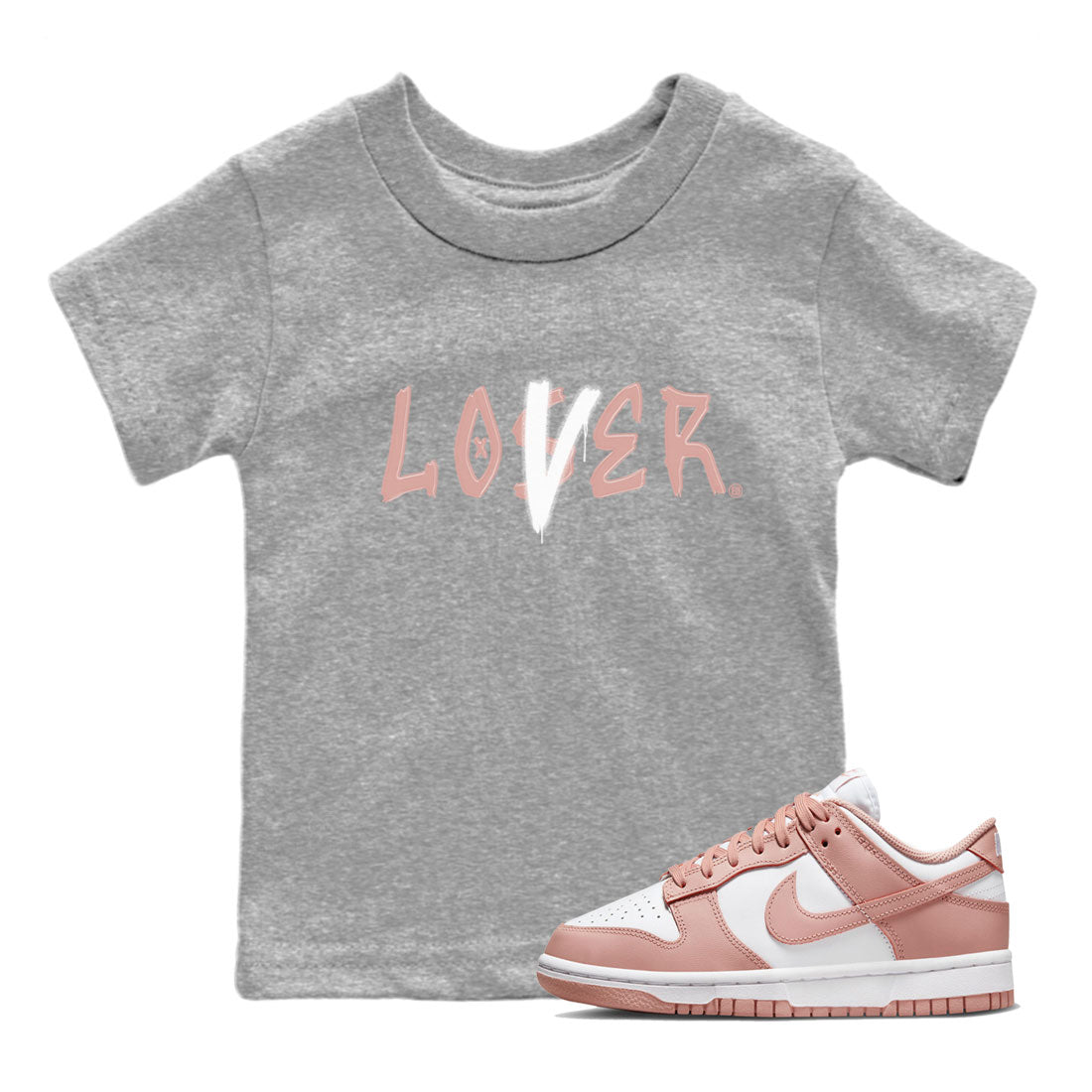 Loser Lover snkmatch Tee Kids - Dunk Rose Whisper