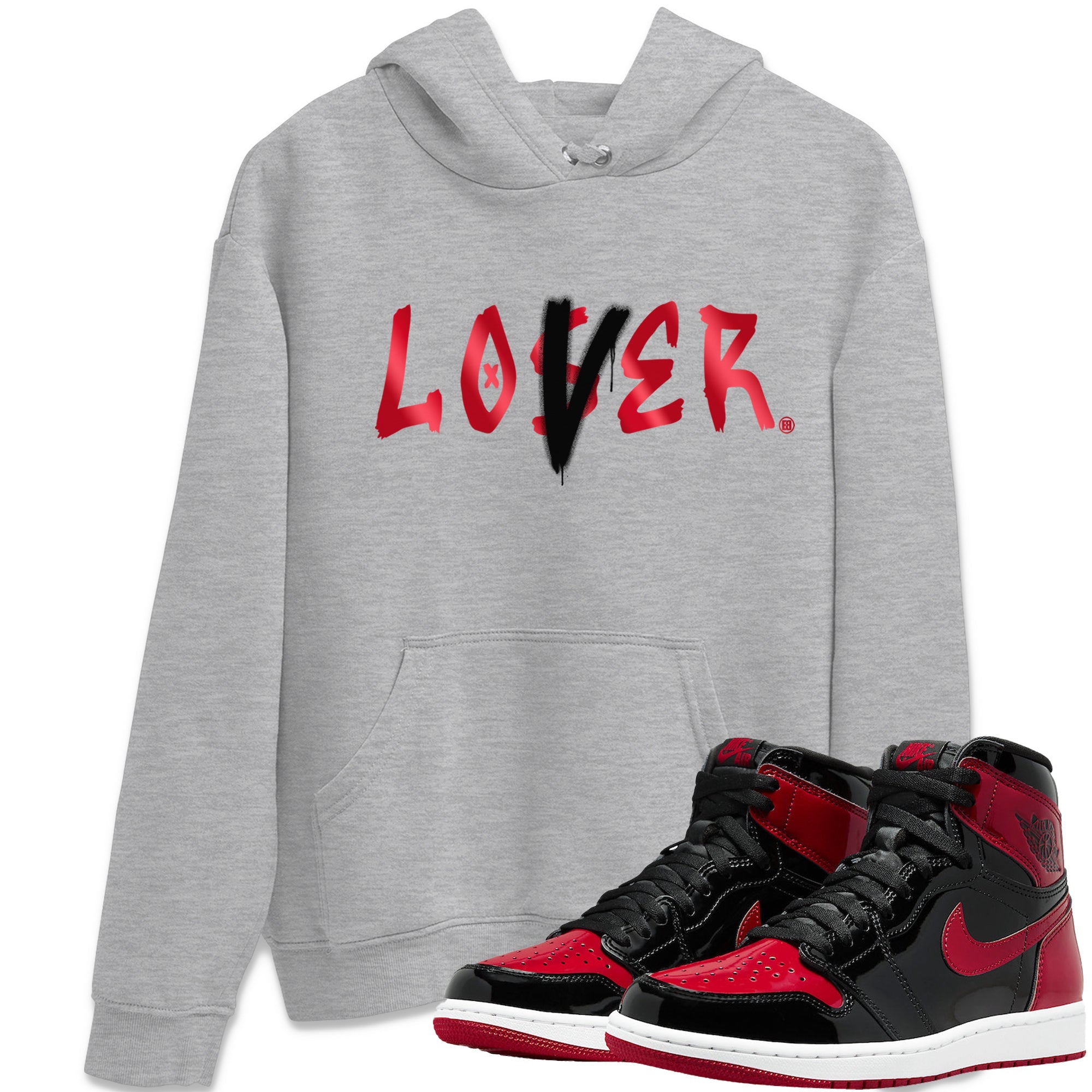 Loser Lover Unisex Tops - Air Jordan 1 Bred Patent