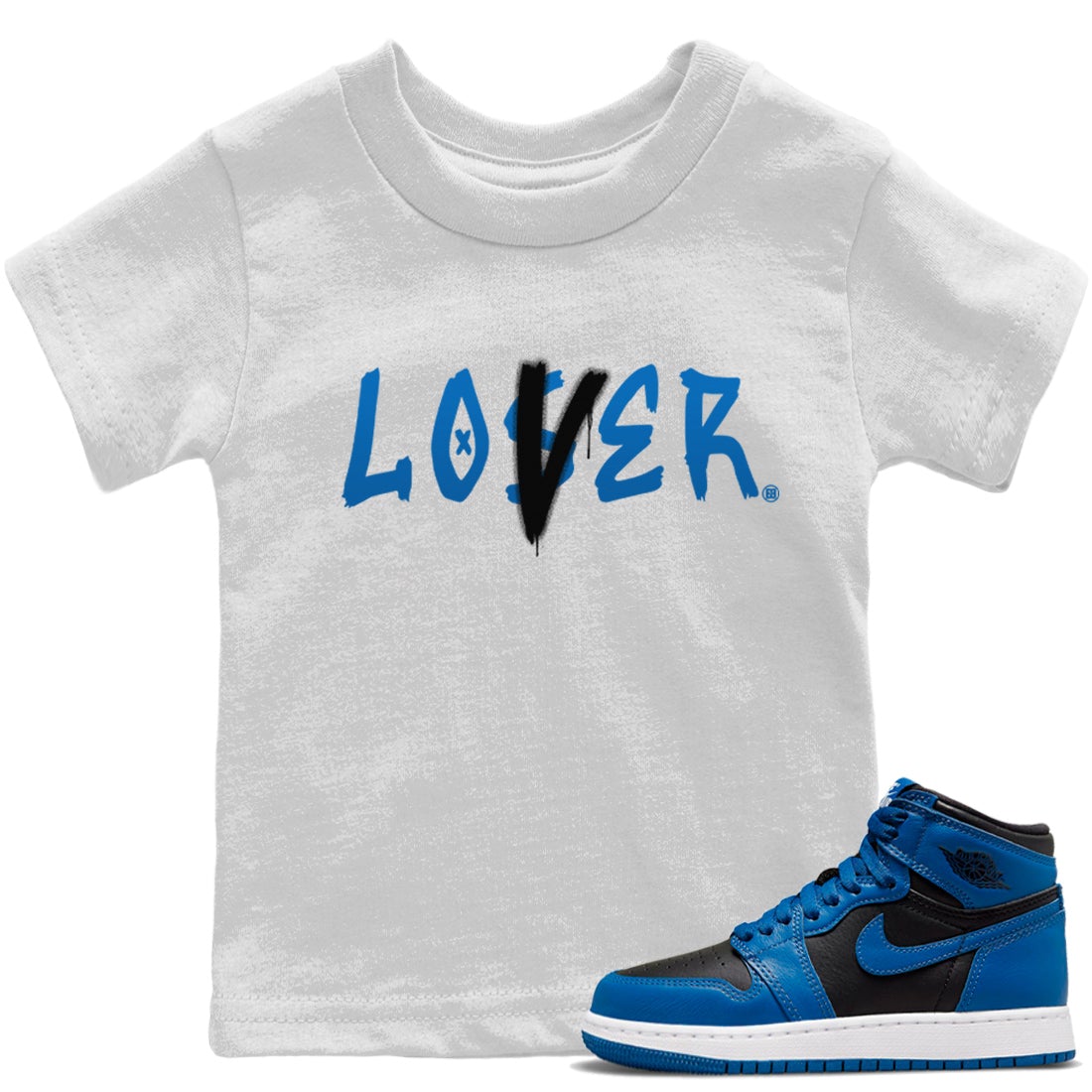 Loser Lover Kids Tops - Air Jordan 1 Dark Marina Blue