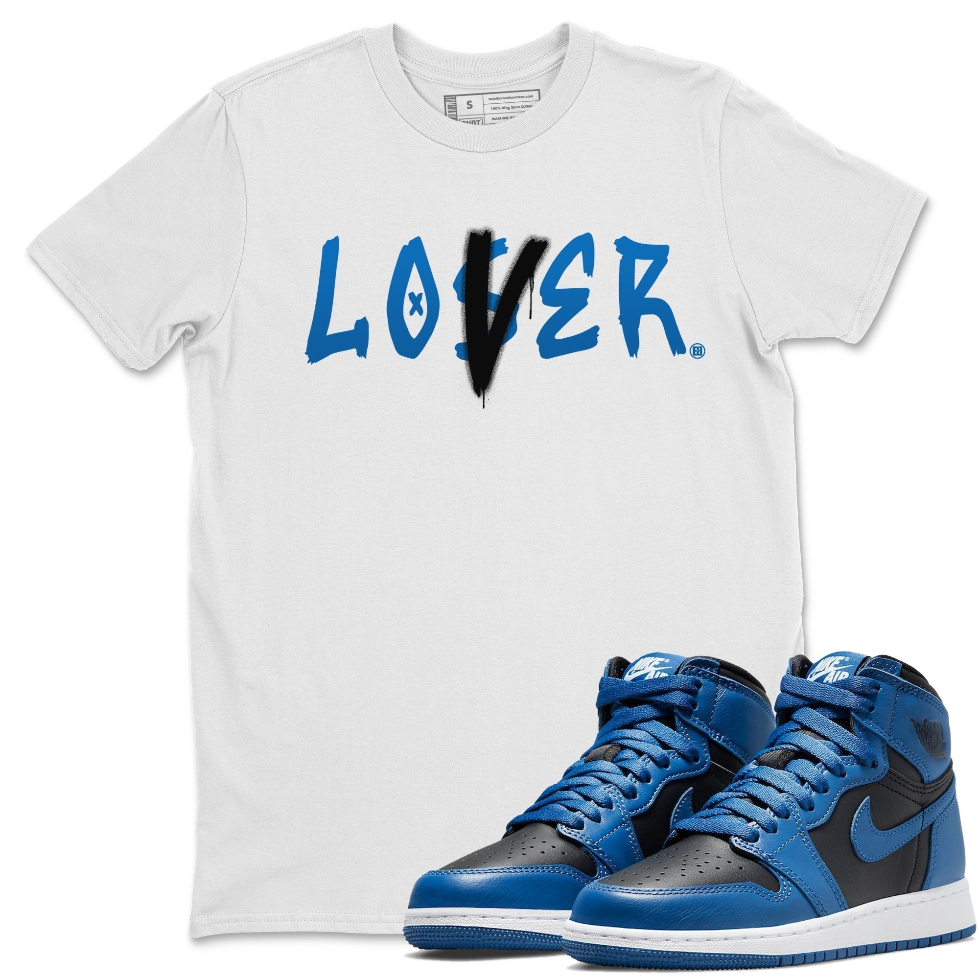 Loser Lover Unisex Tops - Air Jordan 1 Dark Marina Blue