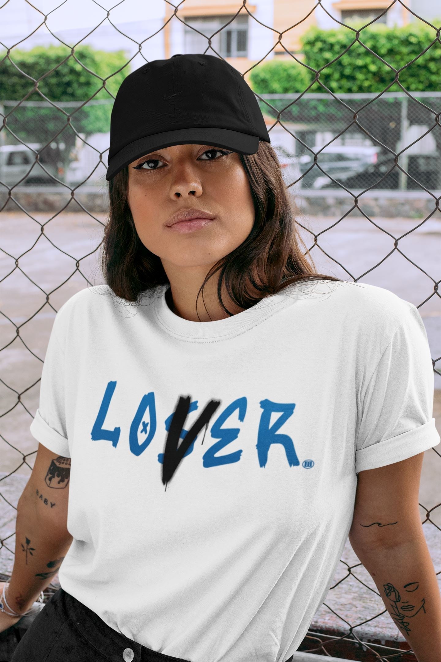 Loser Lover Unisex Tops - Air Jordan 1 Dark Marina Blue