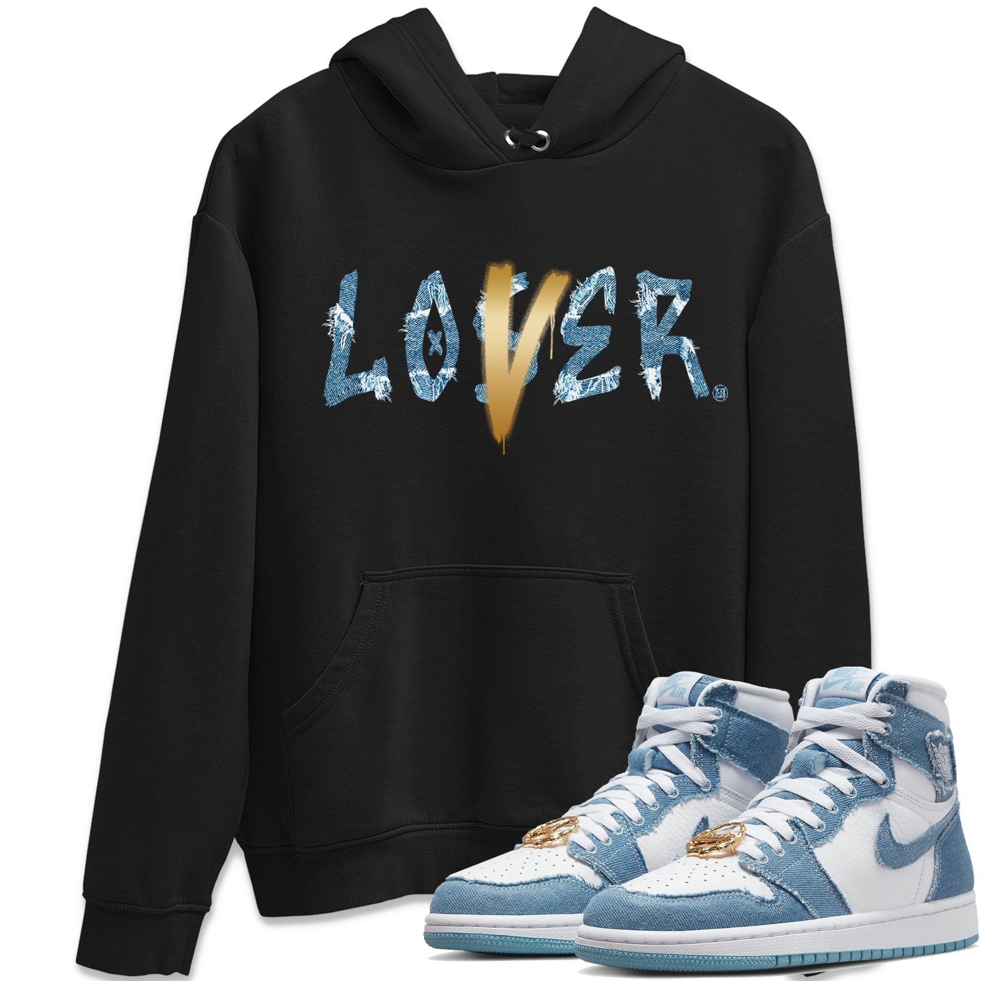 Loser Lover Unisex Tops - Air Jordan 1 Denim