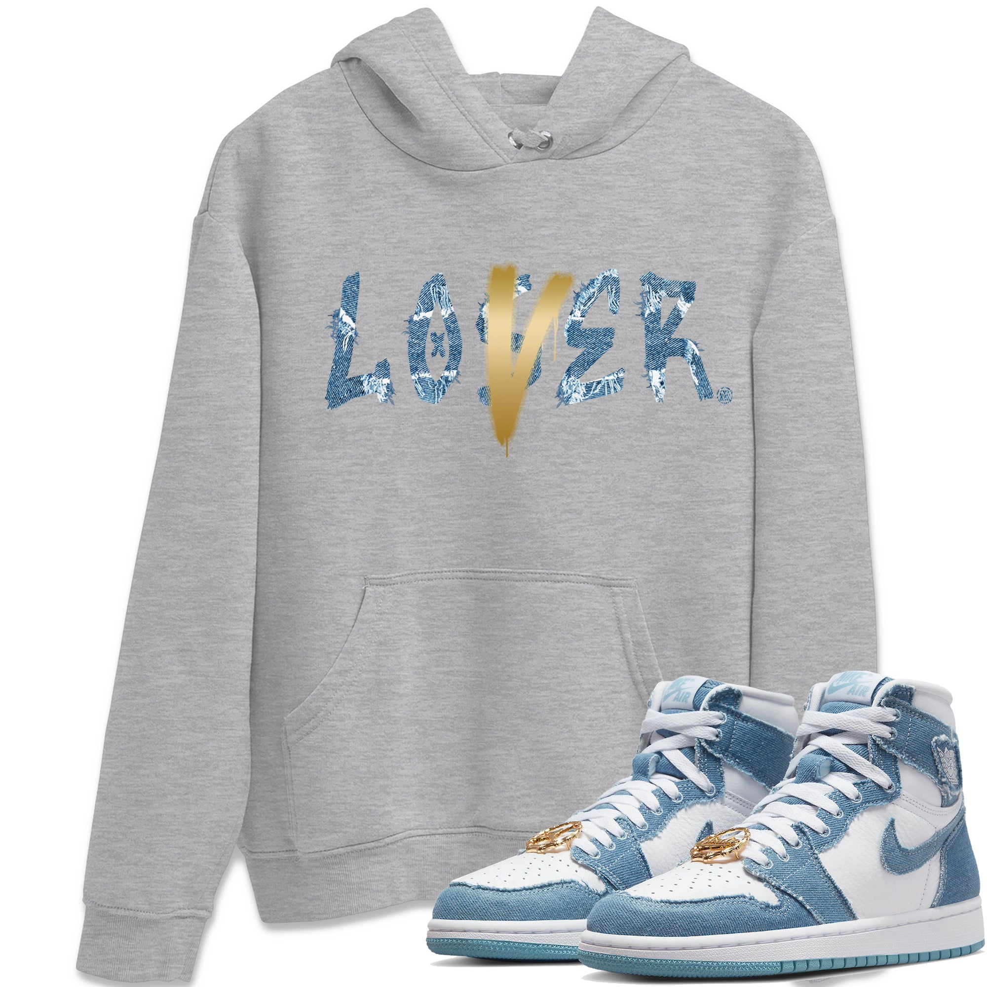 Loser Lover Unisex Tops - Air Jordan 1 Denim