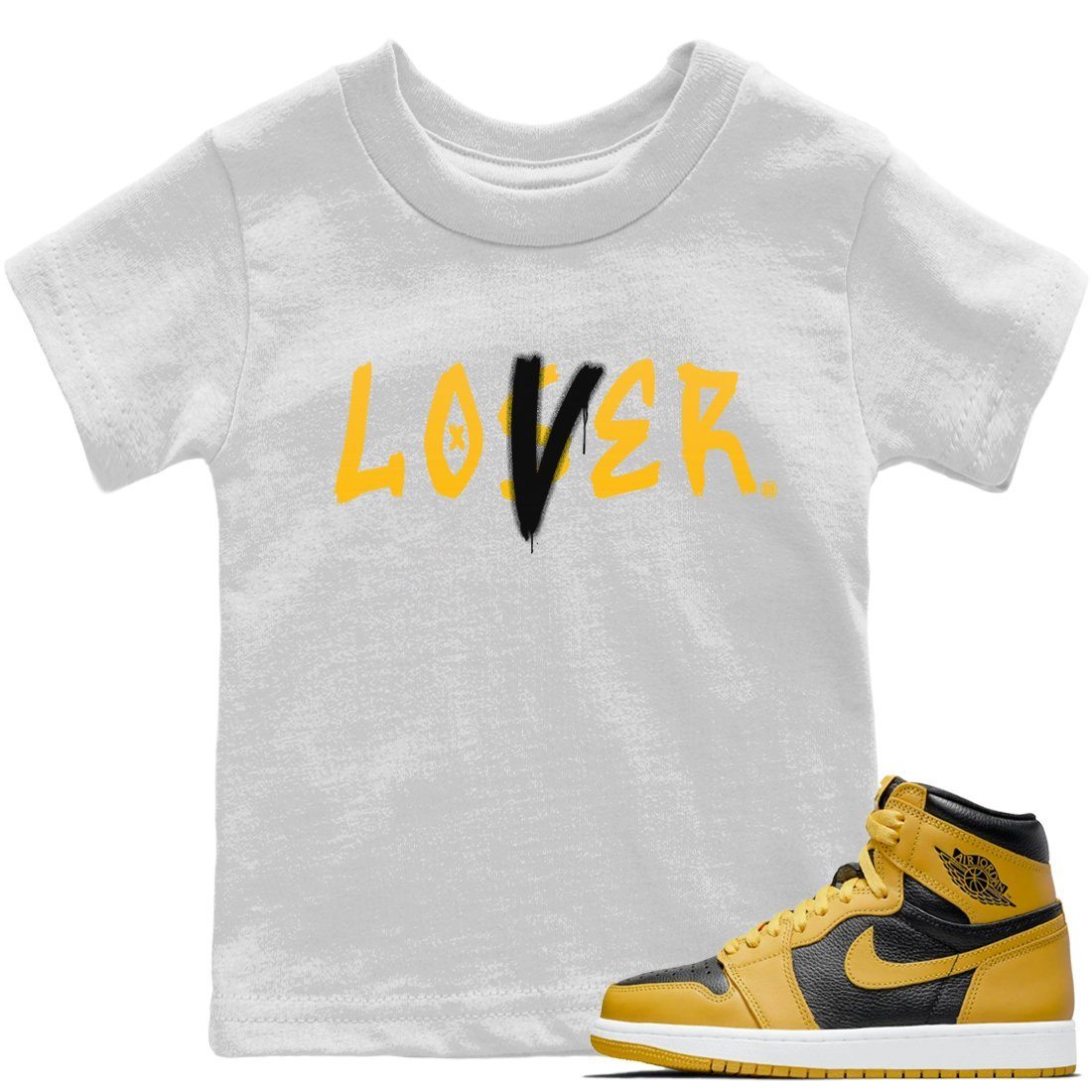 Loser Lover Kids Tops - Air Jordan 1 Pollen