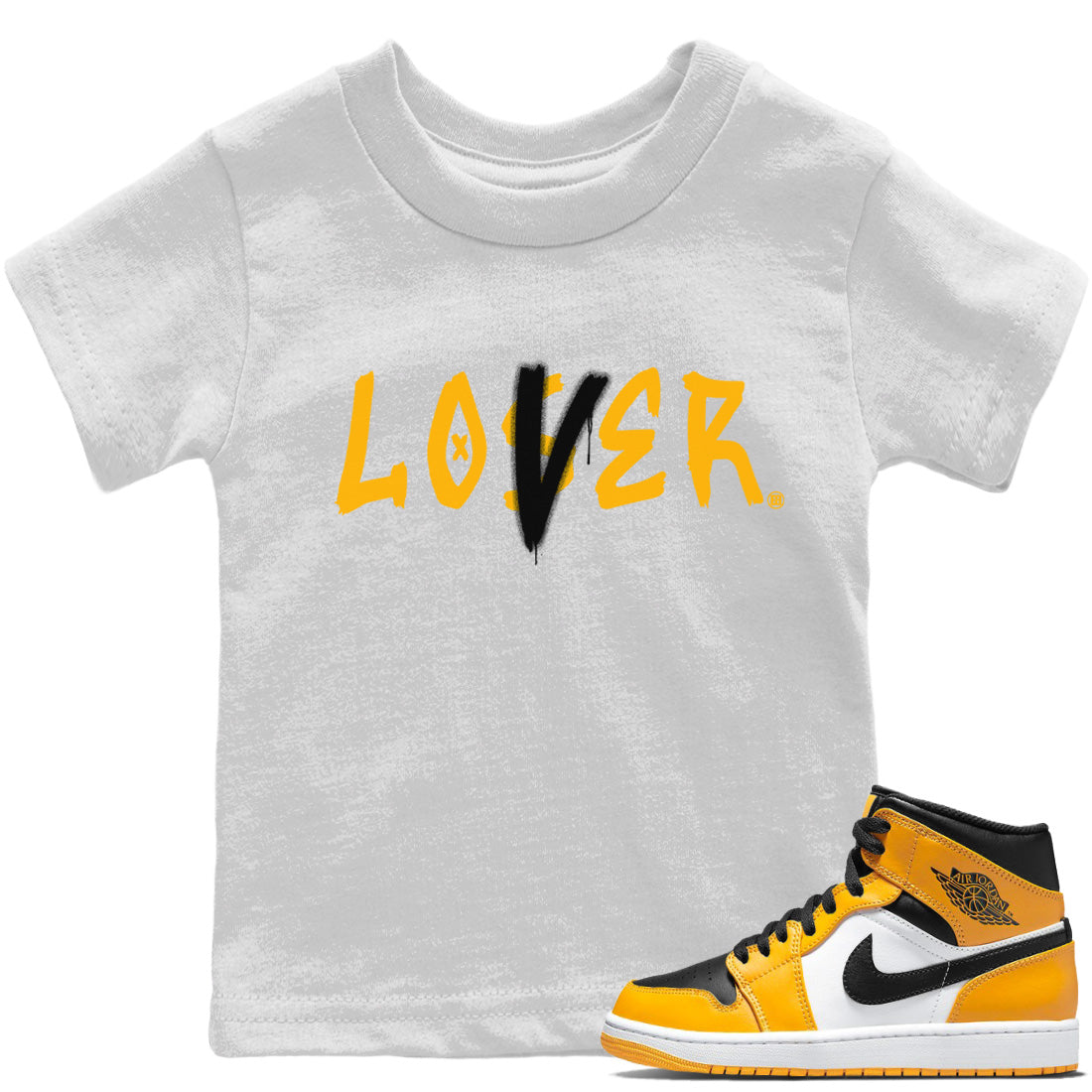 Loser Lover Kids Tops - Air Jordan 1 Yellow Toe