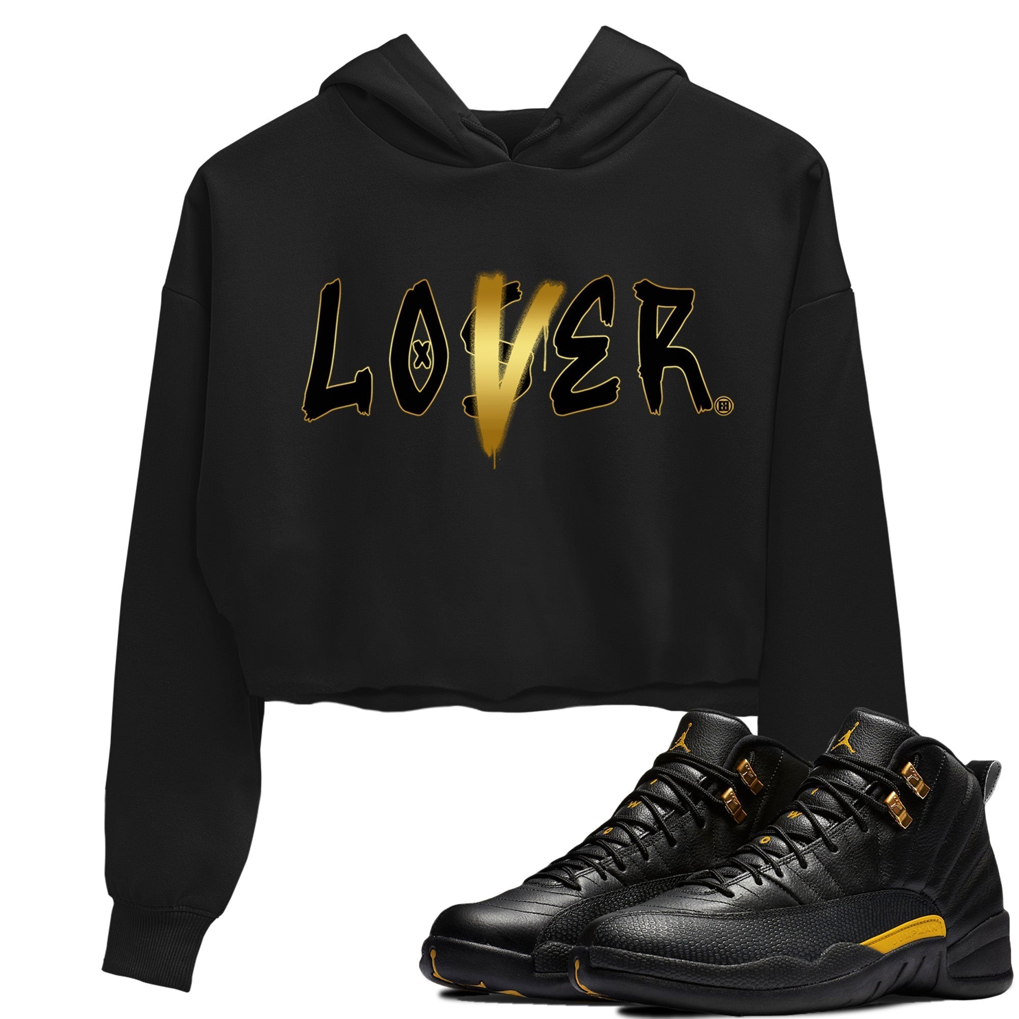 Loser Lover Women's Tops - Air Jordan 12 Black Taxi