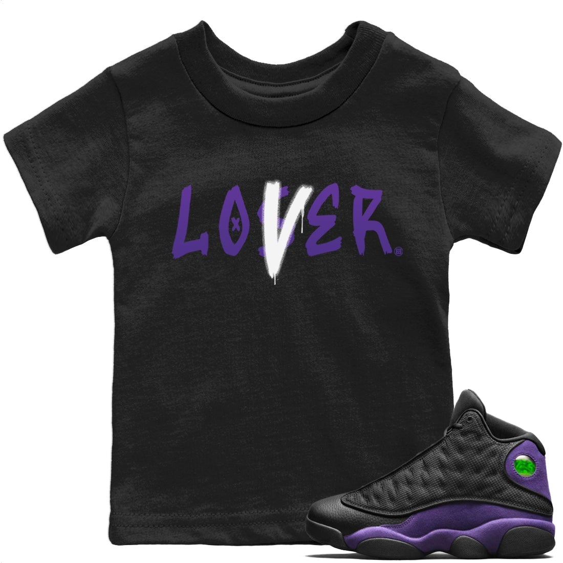 Loser Lover Kids Tops - Air Jordan 13 Court Purple
