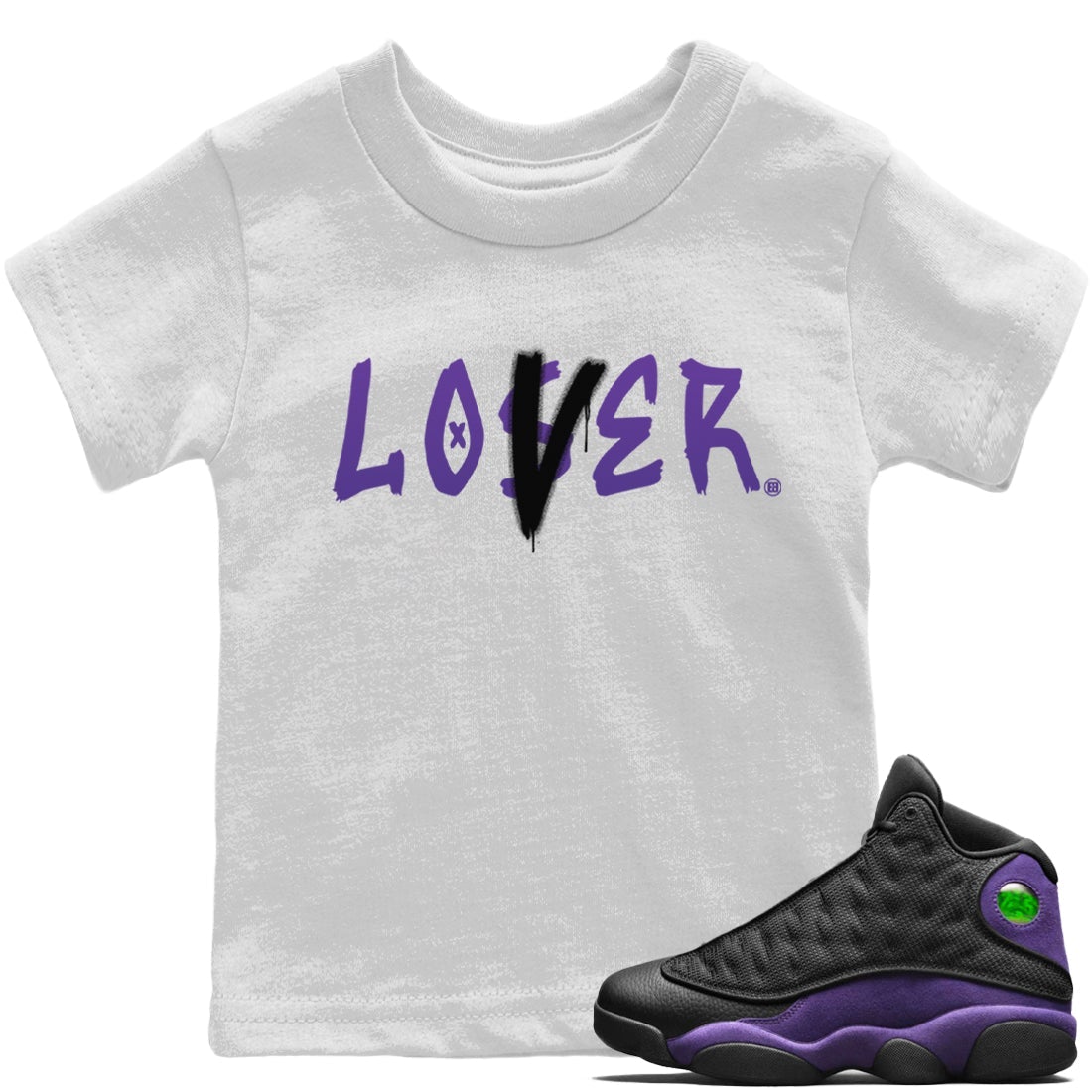 Loser Lover Kids Tops - Air Jordan 13 Court Purple