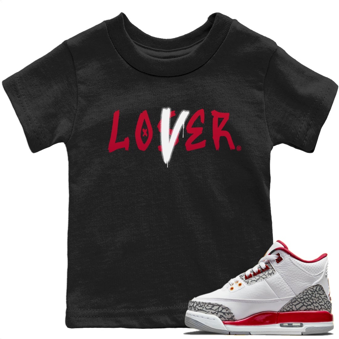 Loser Lover Kids Tops - Air Jordan 3 Cardinal