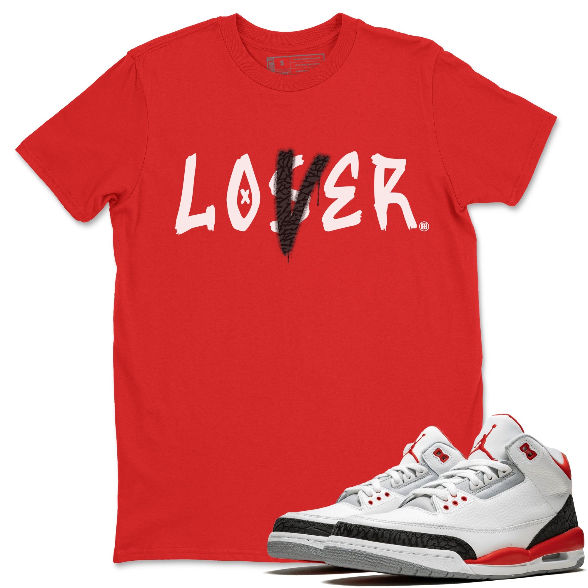 Loser Lover Unisex Tops - Air Jordan 3 Fire Red