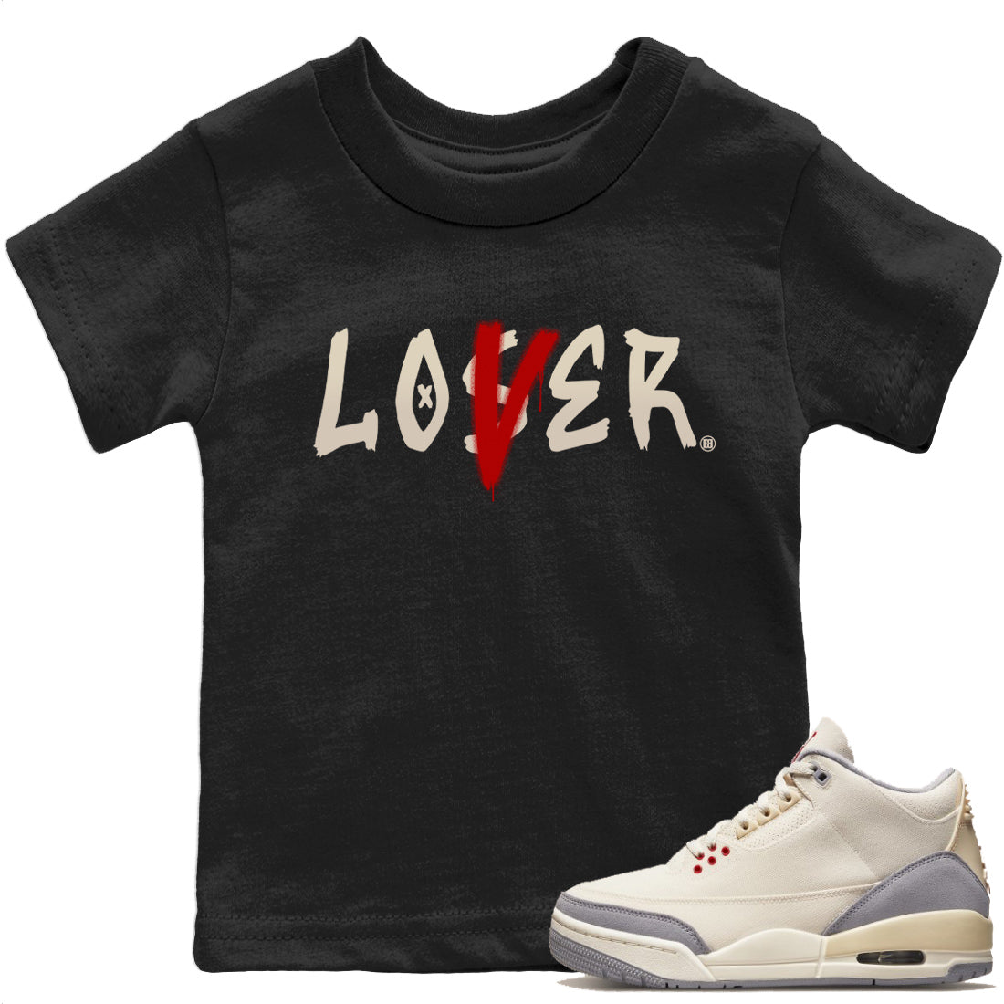Loser Lover Kids Tops - Air Jordan 3 Muslin