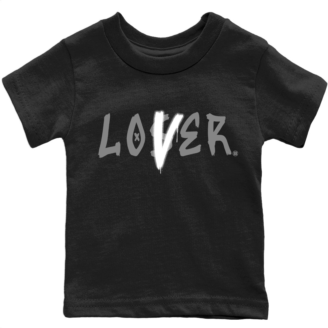 Loser Lover Kids Tops - Air Jordan 4 Black Canvas