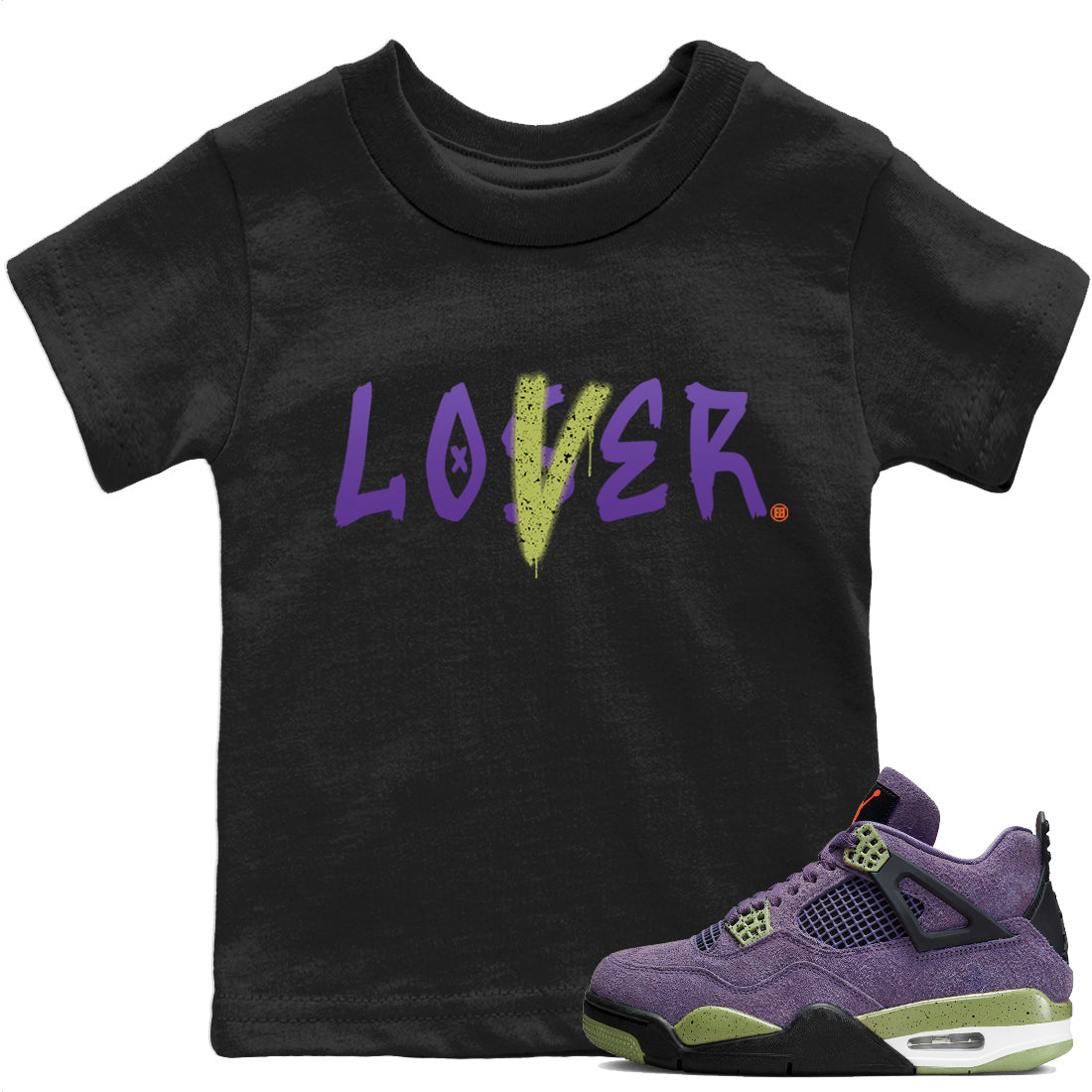 Loser Lover Kids Tops - Air Jordan 4 Canyon Purple
