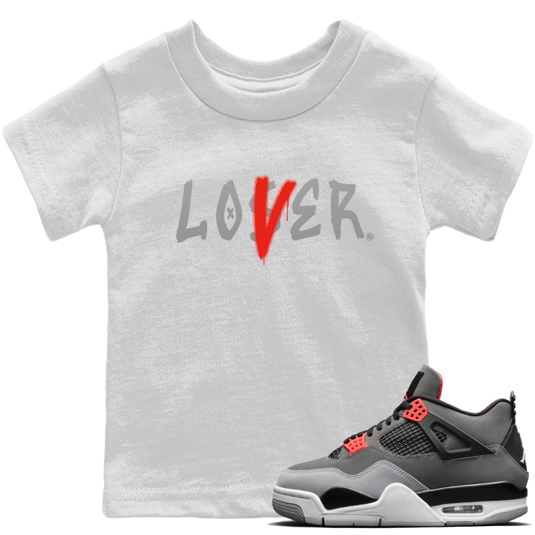 Loser Lover Kids Tops - Air Jordan 4 Infrared