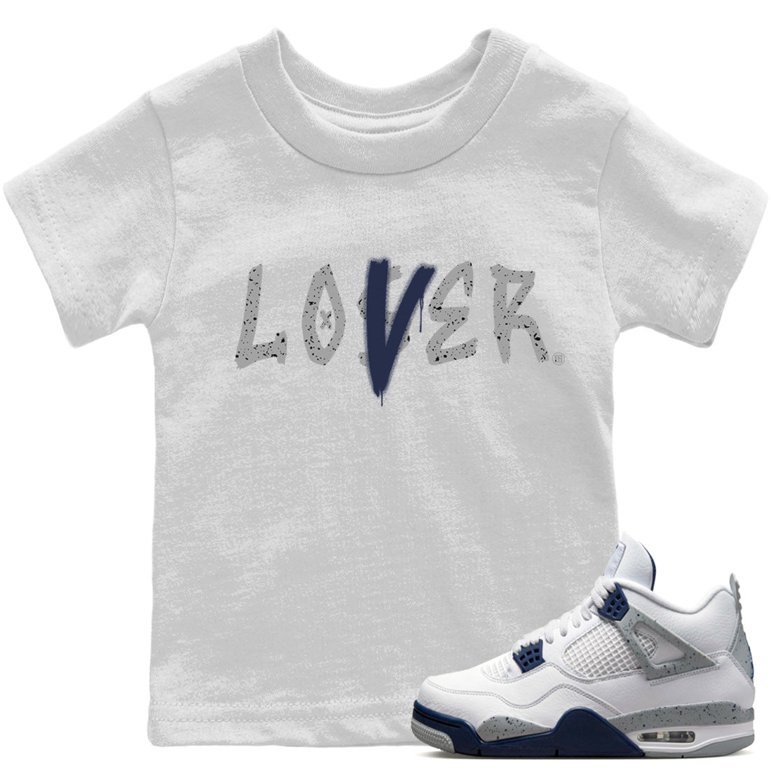 Loser Lover Kids Tops - Air Jordan 4 Midnight Navy