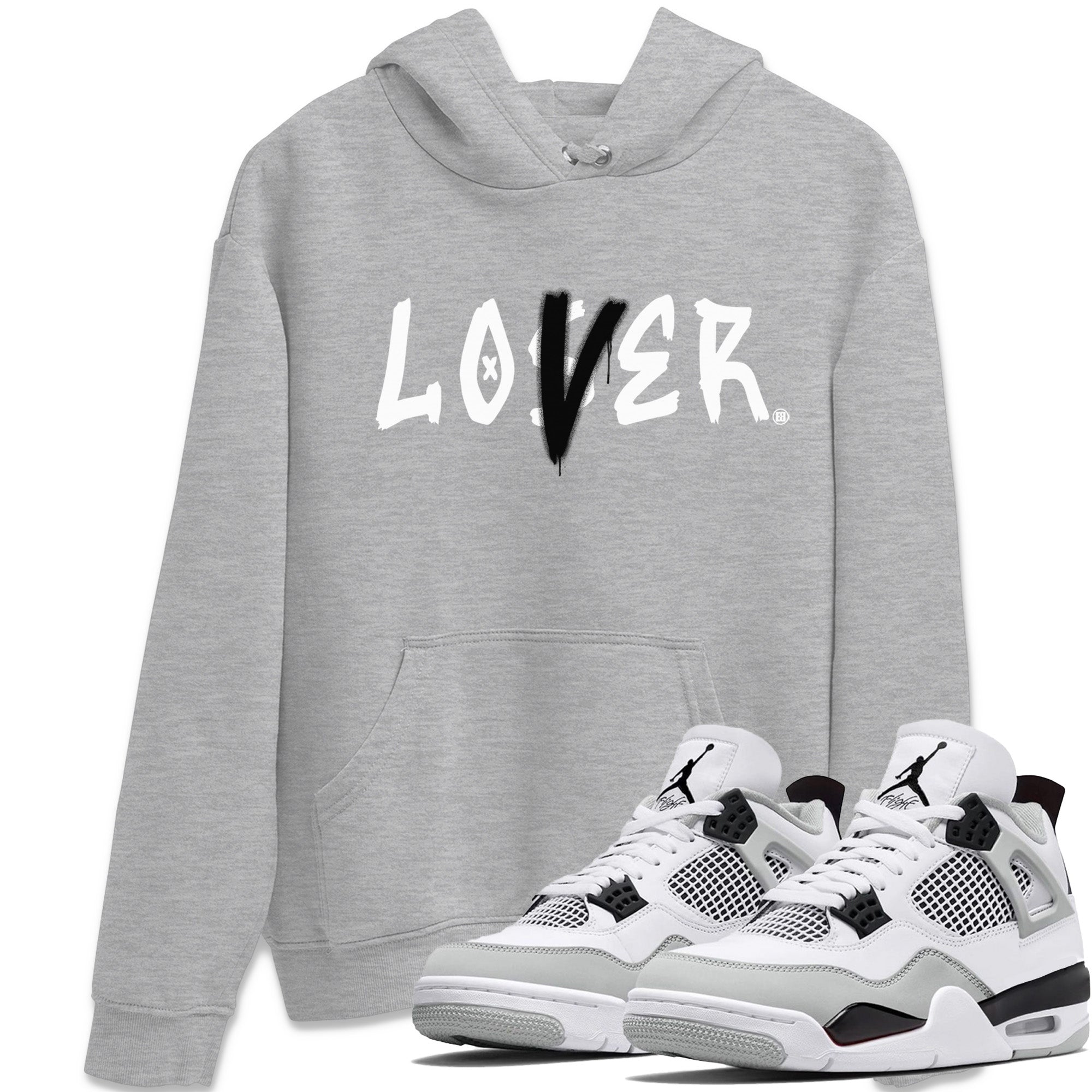 Loser Lover Unisex Tops - Air Jordan 4 Military Black