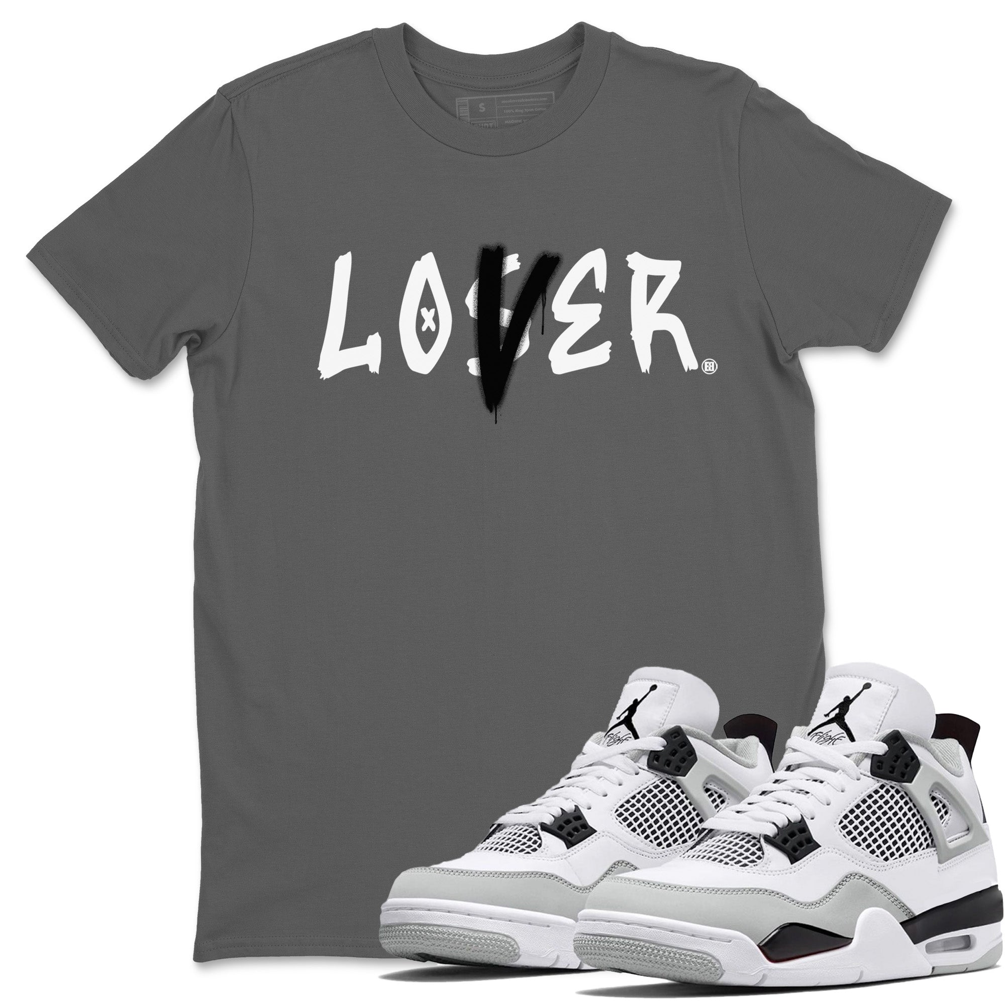 Loser Lover Unisex Tops - Air Jordan 4 Military Black