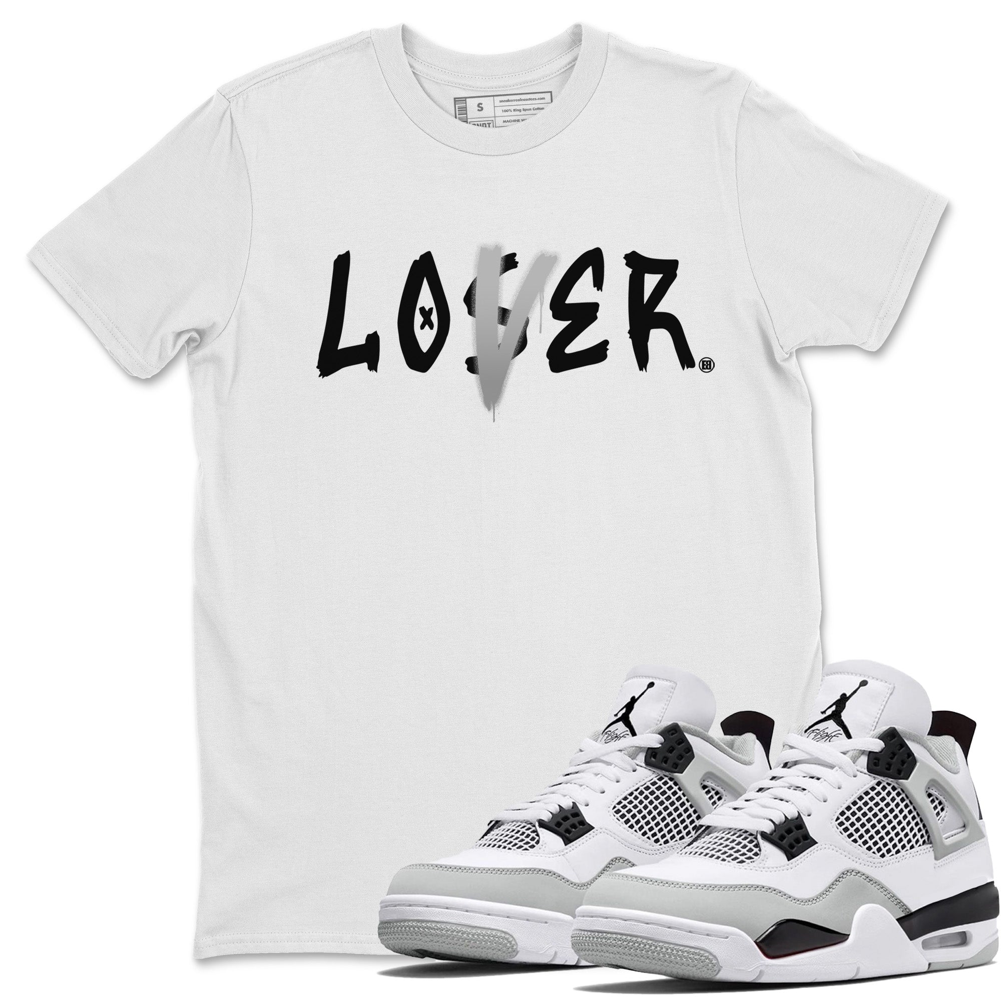 Loser Lover Unisex Tops - Air Jordan 4 Military Black
