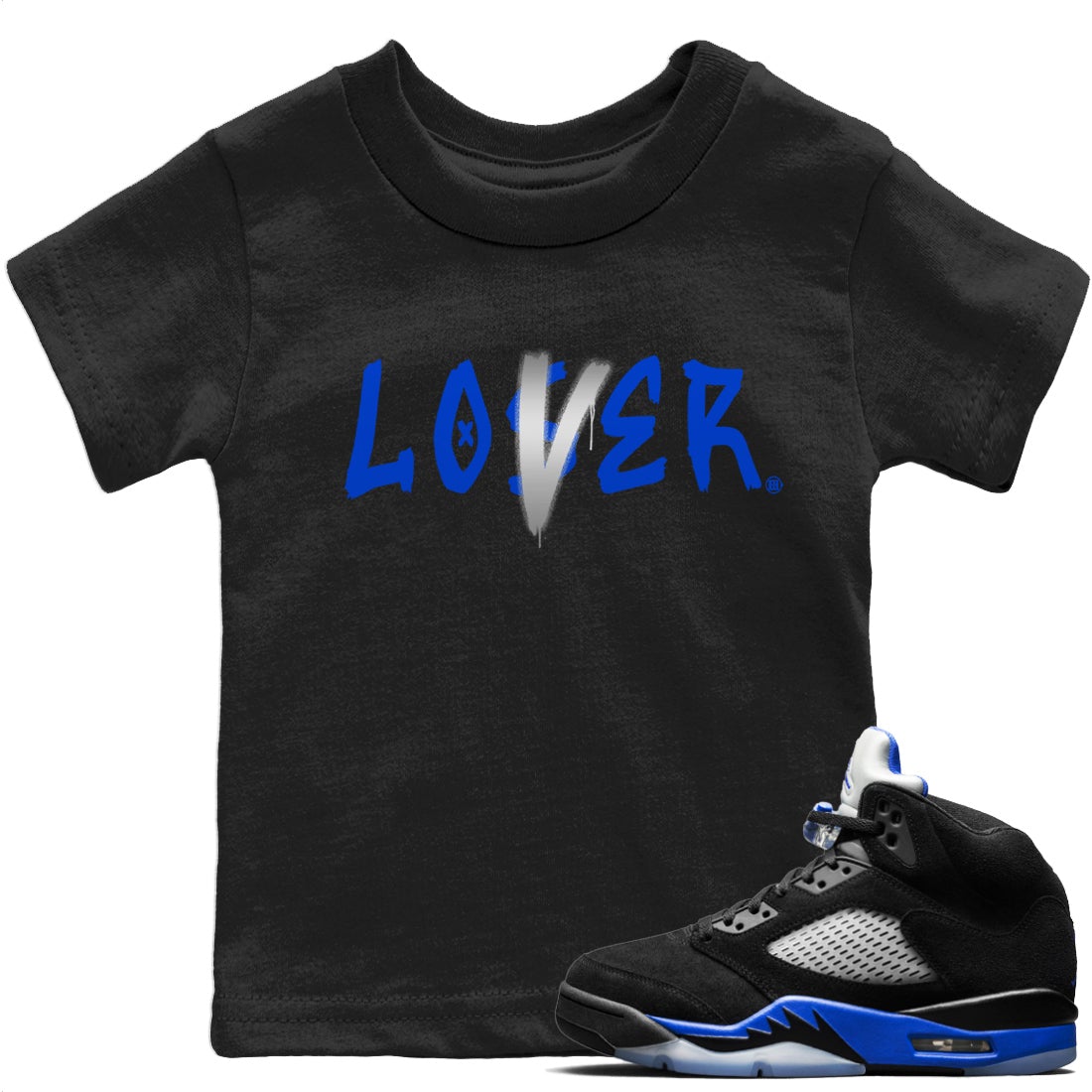 Loser Lover Kids Tops - Air Jordan 5 Racer Blue