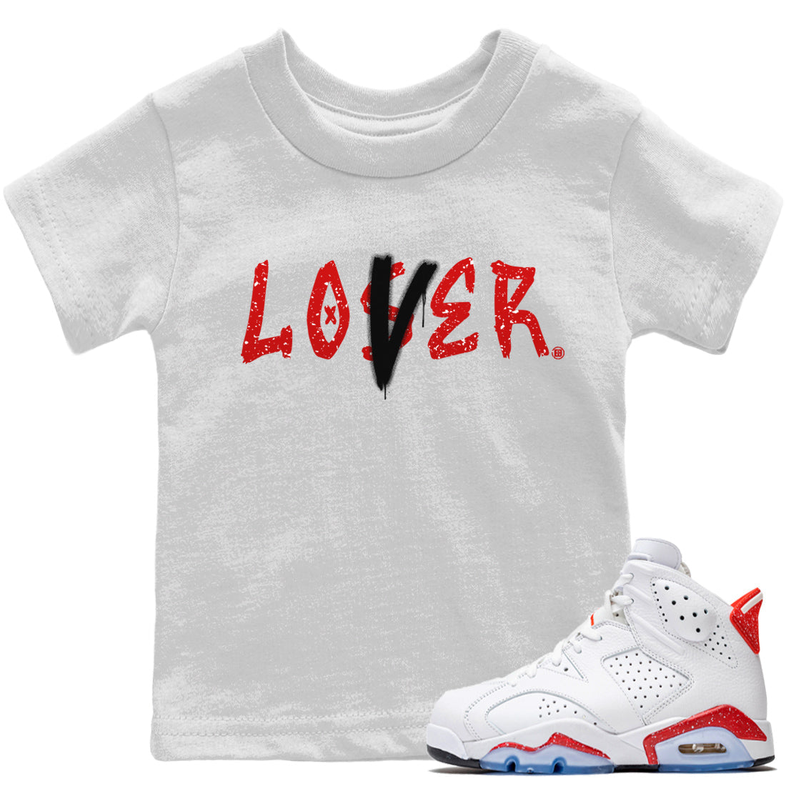 Loser Lover Kids Tops - Air Jordan 6 Red Velvet Cookies