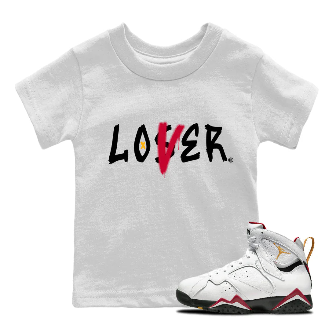 Loser Lover Kids Tops - Air Jordan 7 Cardinal
