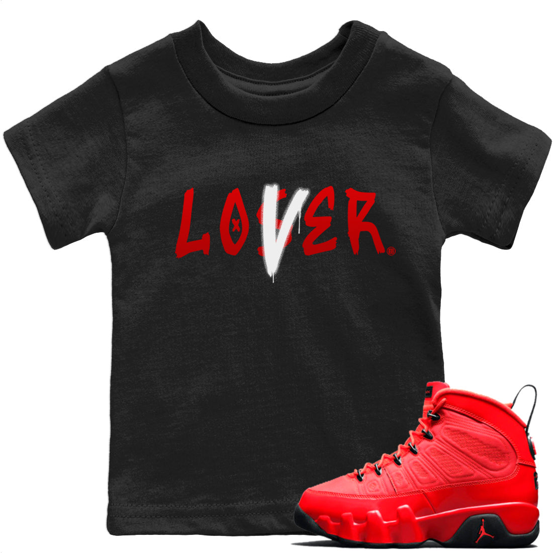 Loser Lover Kids Tops - Air Jordan 9 Chile Red