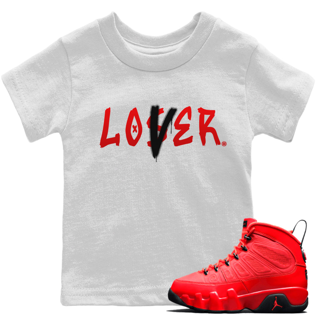 Loser Lover Kids Tops - Air Jordan 9 Chile Red