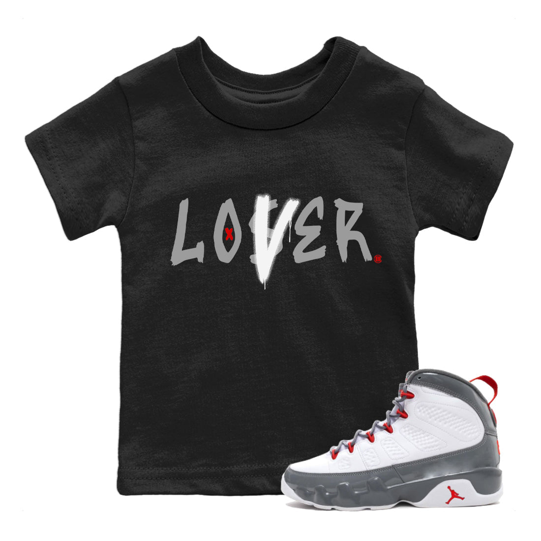 Loser Lover Kids Tops - Air Jordan 9 Fire Red