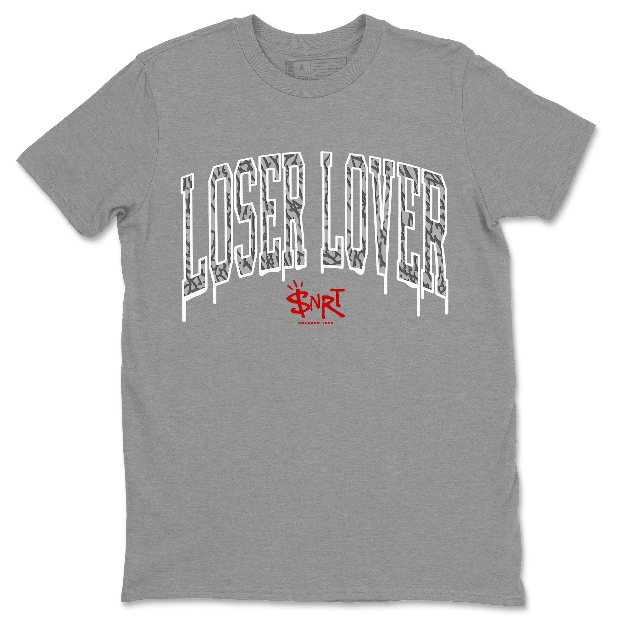 Loser Lover Letter Unisex Tops - Air Jordan 3 White Cement