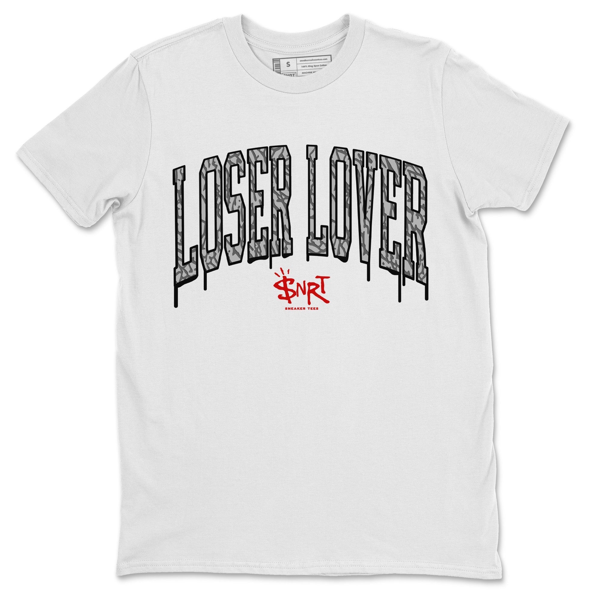 Loser Lover Letter Unisex Tops - Air Jordan 3 White Cement