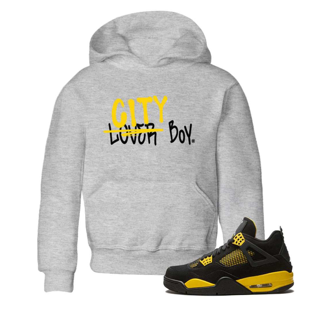 Loser X City Boy Kids Tops - Air Jordan 4 Thunder