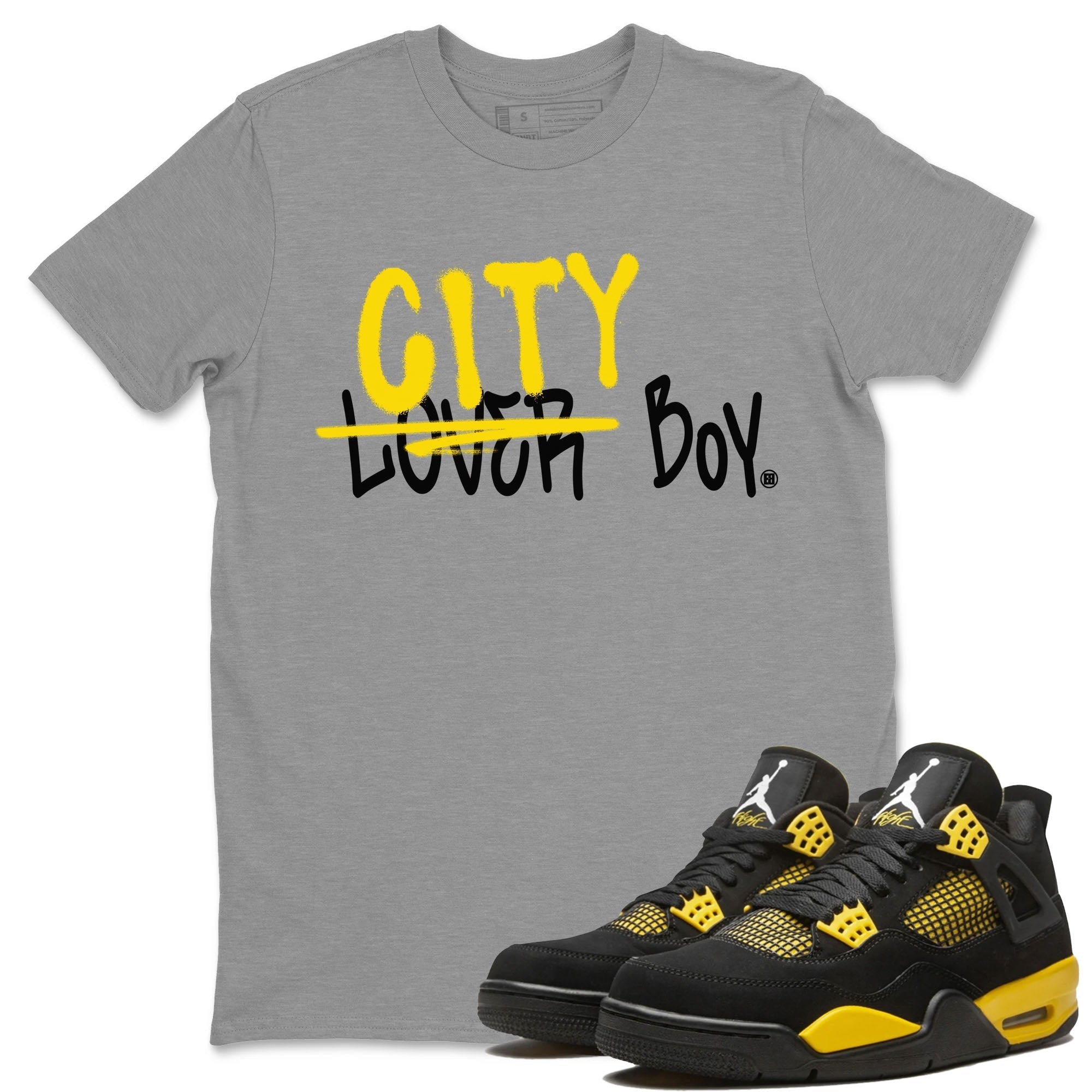 Loser X City Boy Unisex Tops - Air Jordan 4 Thunder