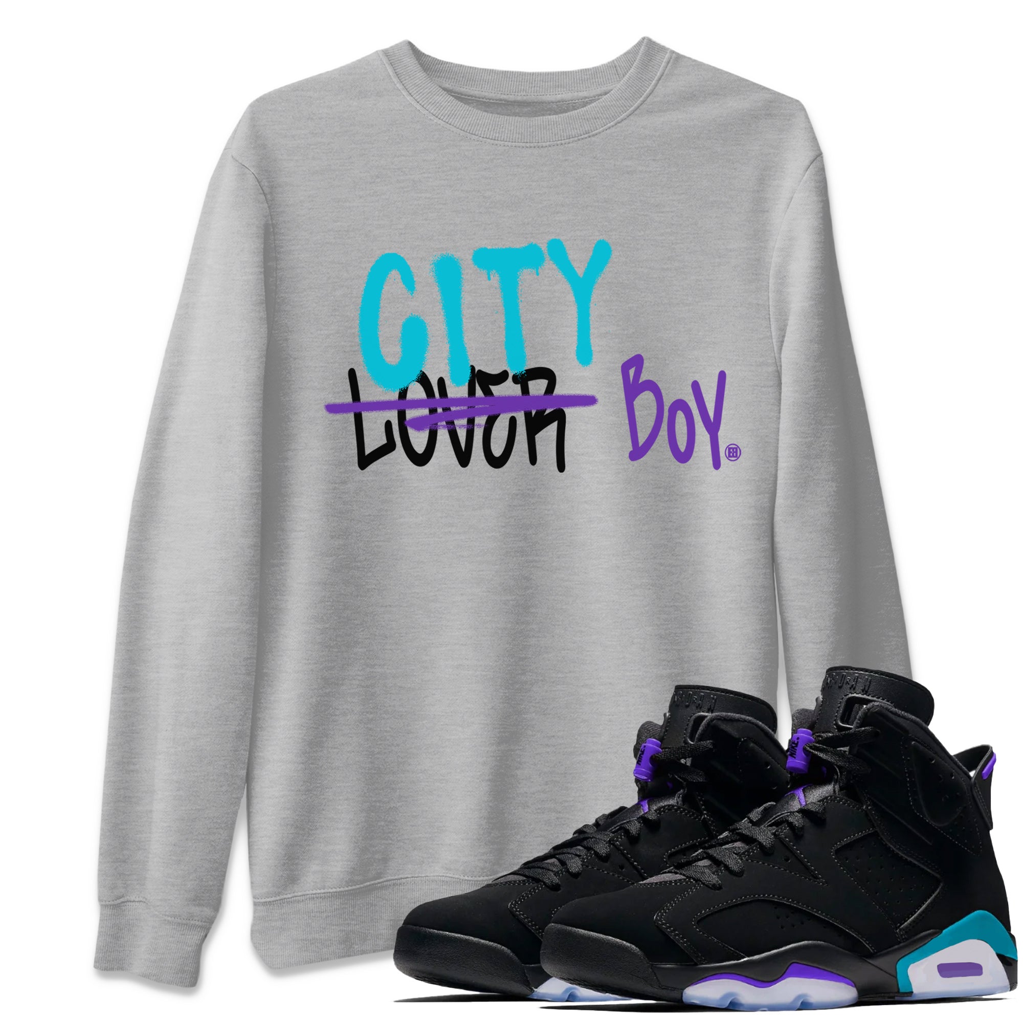 Loser X City Boy Unisex Tops - Air Jordan 6 Aqua