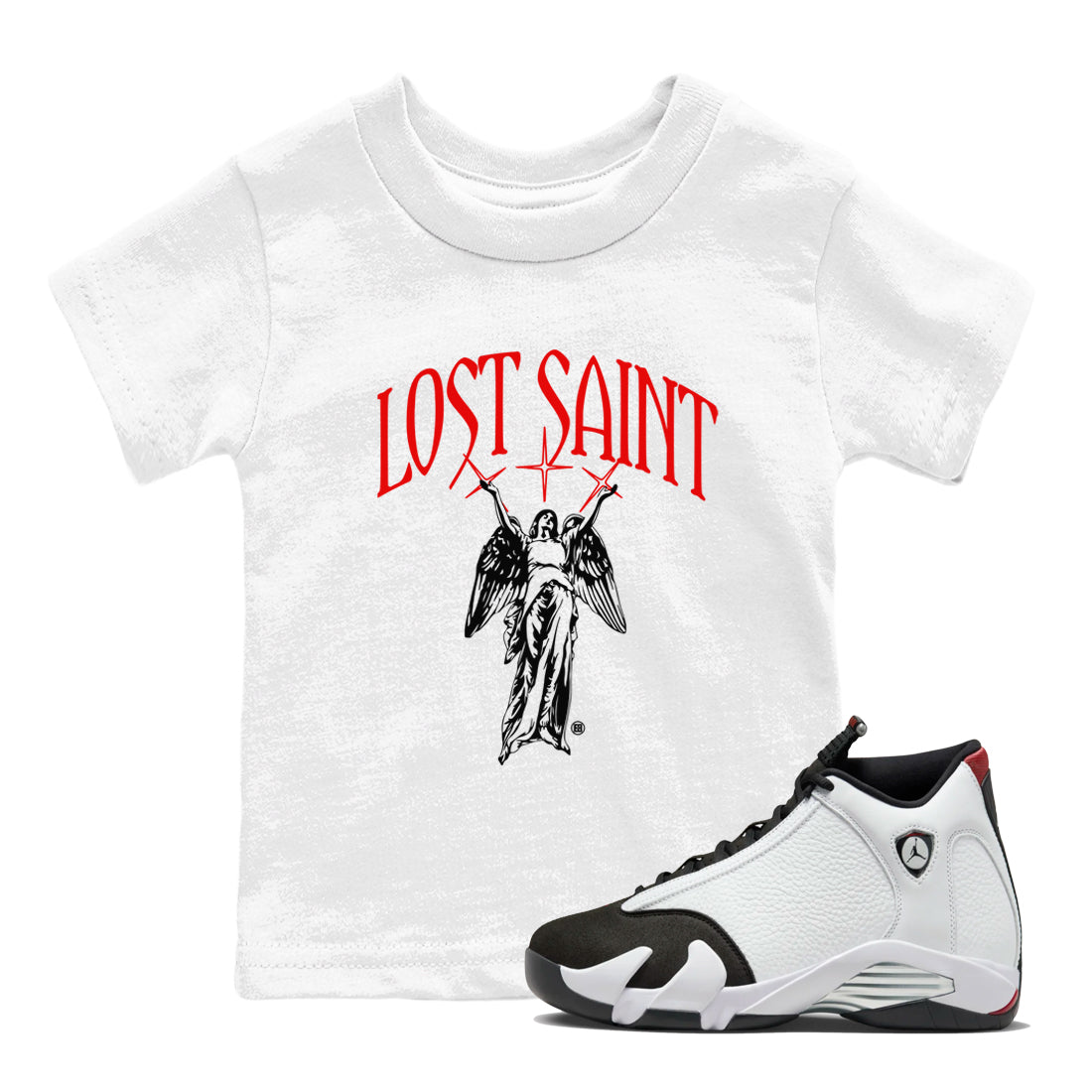Lost Saint snkmatch Tees Kids - Air Jordan 14 Black Toe