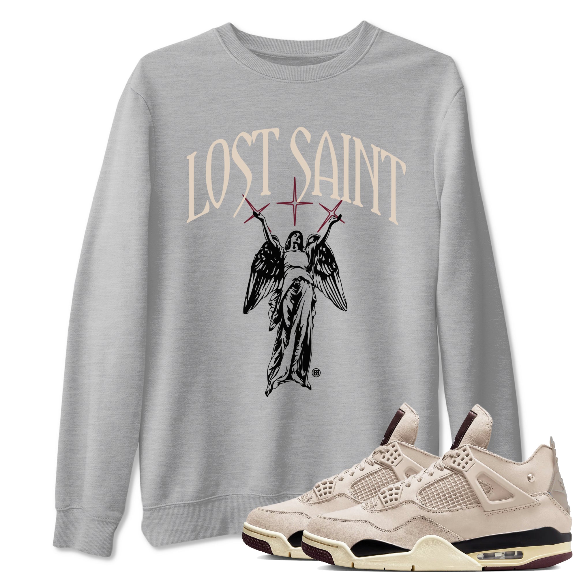 Lost Saint snkmatch Tees - Air Jordan 4 A Ma Maniere x Fossil Stone