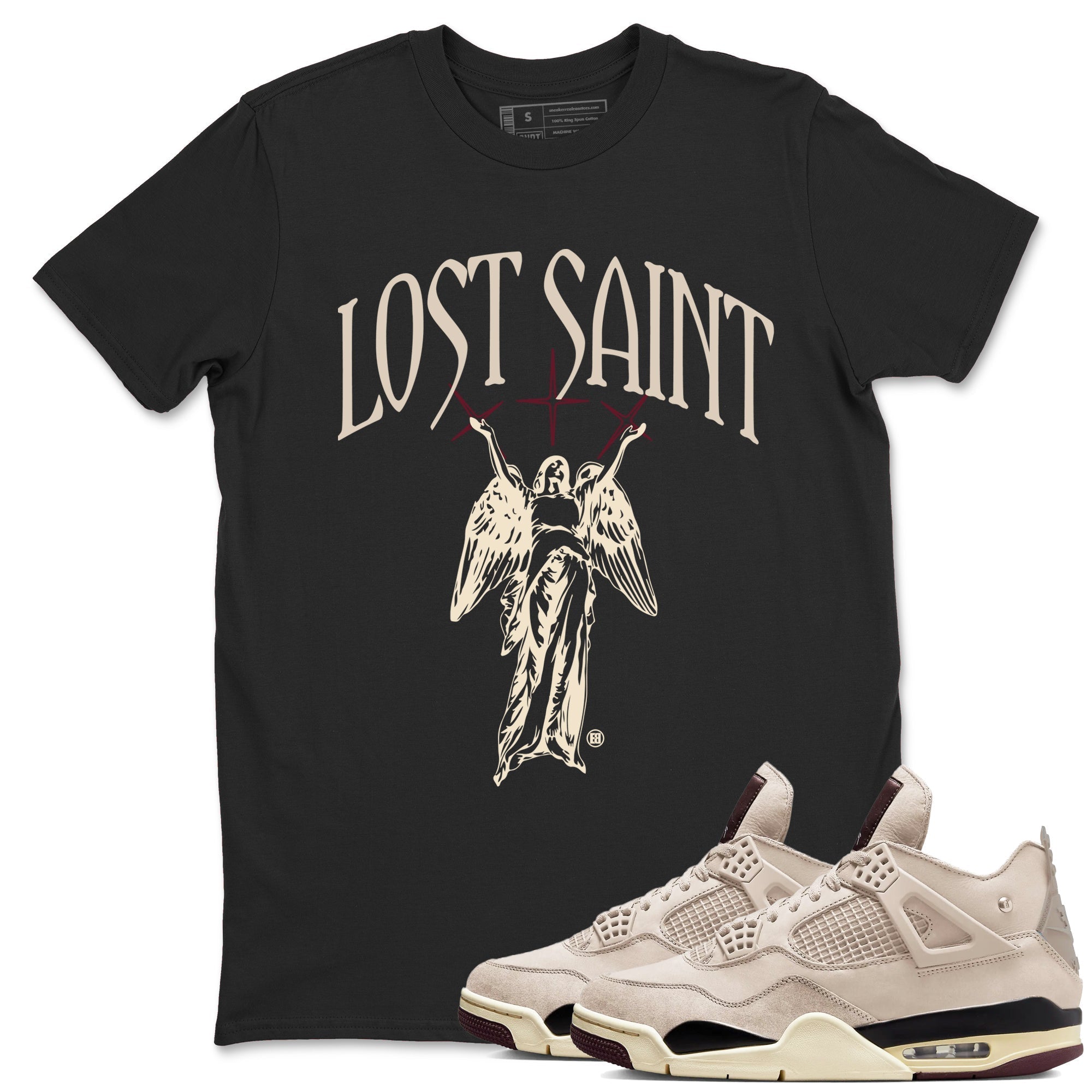 Lost Saint snkmatch Tees - Air Jordan 4 A Ma Maniere x Fossil Stone