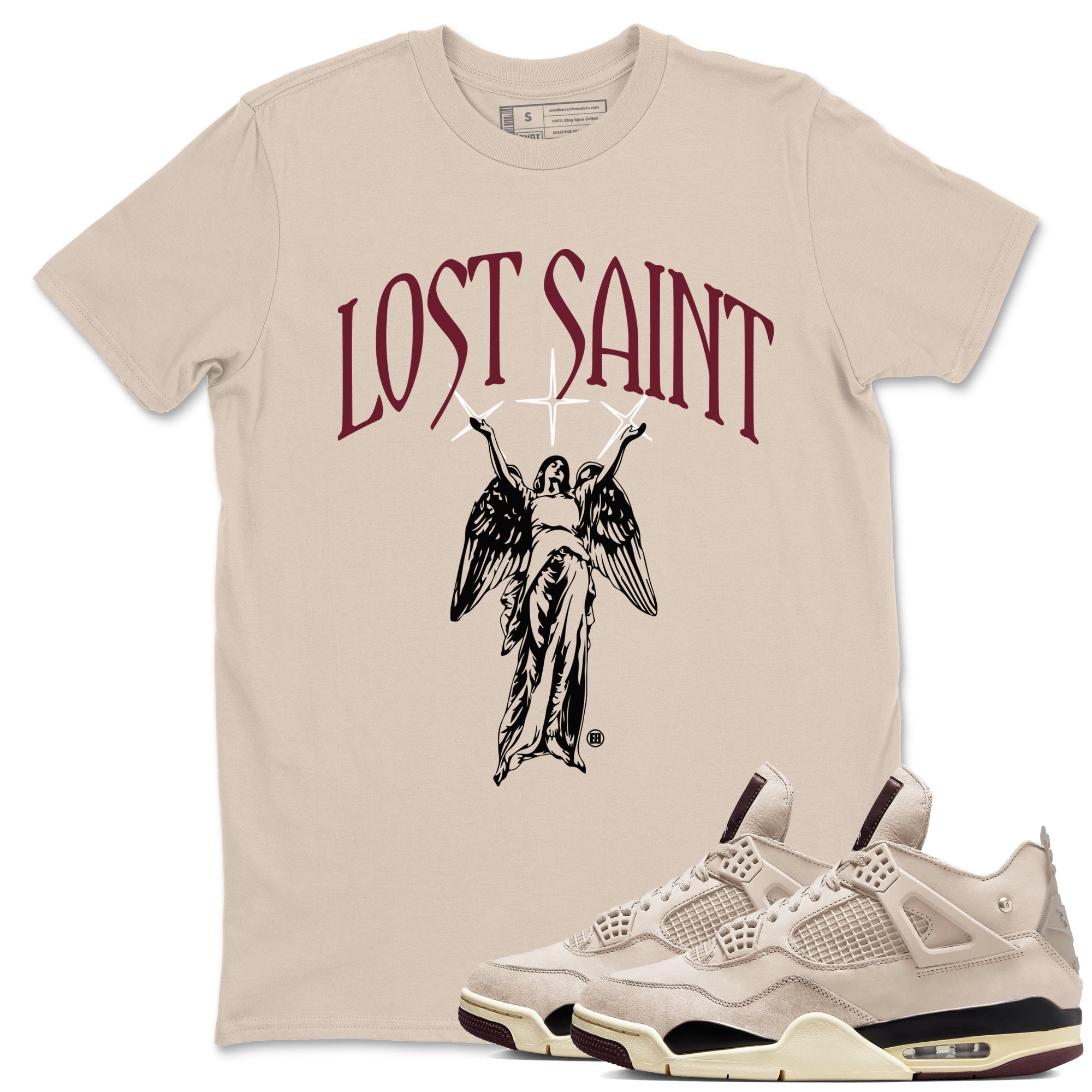 Lost Saint snkmatch Tees - Air Jordan 4 A Ma Maniere x Fossil Stone