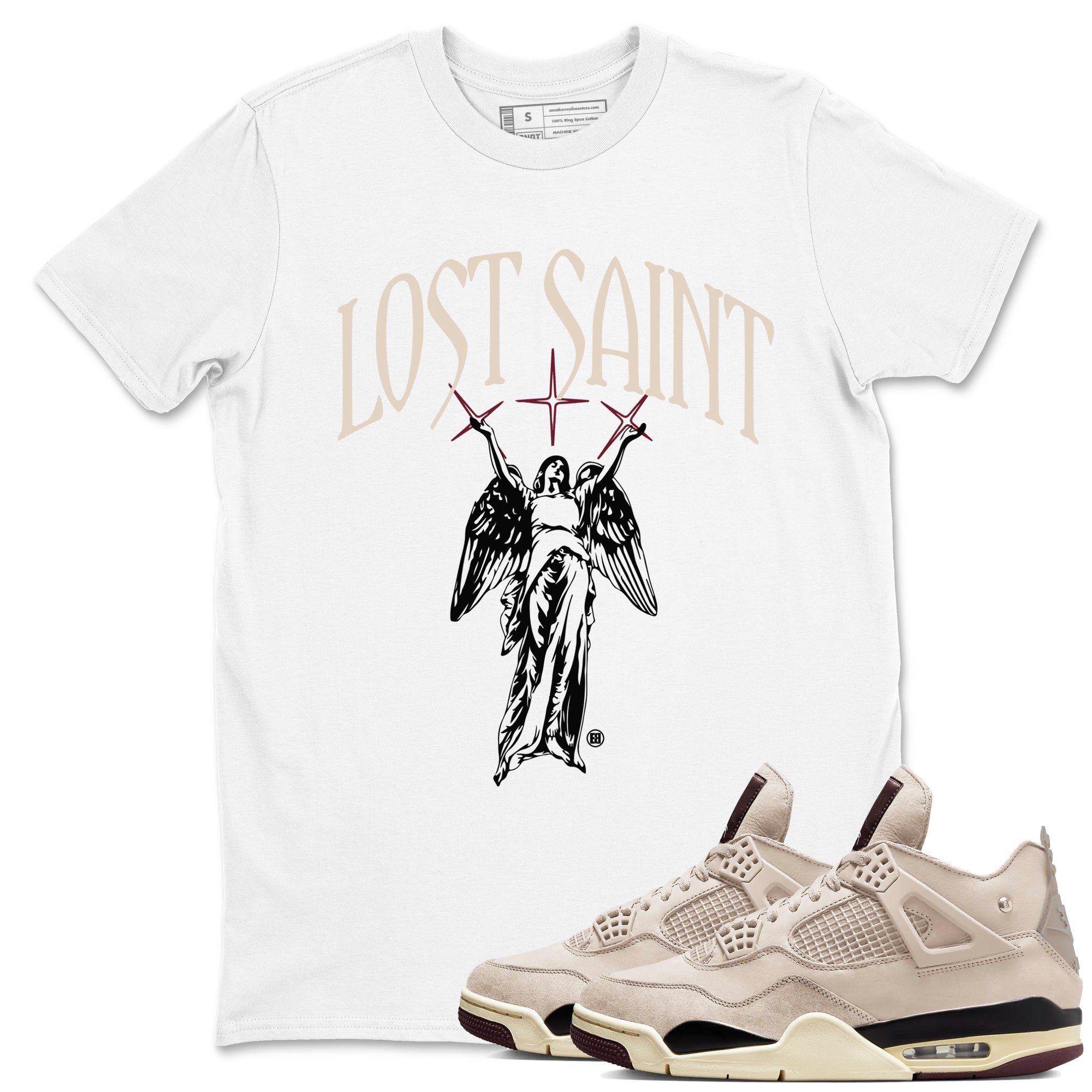 Lost Saint snkmatch Tees - Air Jordan 4 A Ma Maniere x Fossil Stone