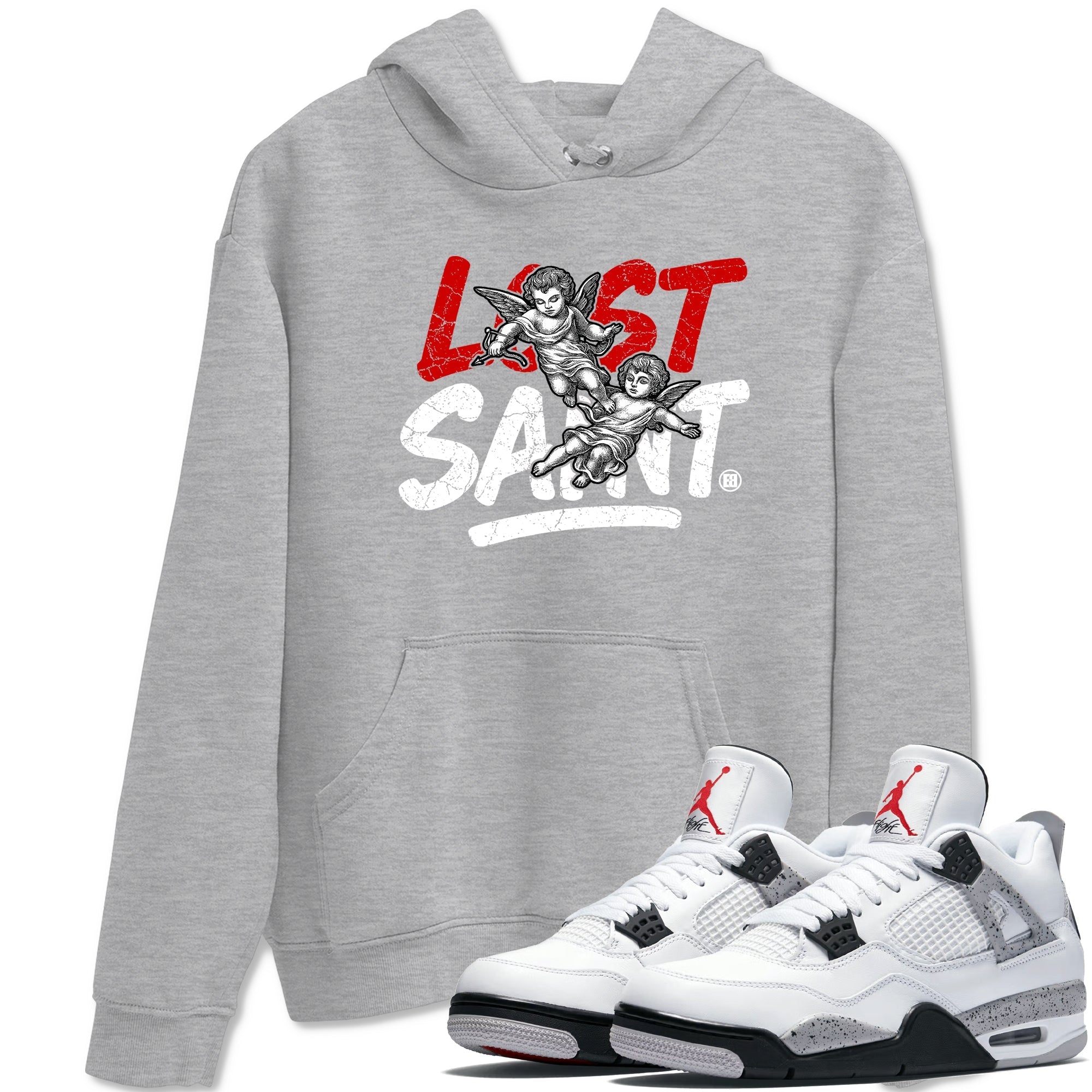 Lost Saint snkmatch Tees - Air Jordan 4 White Cement