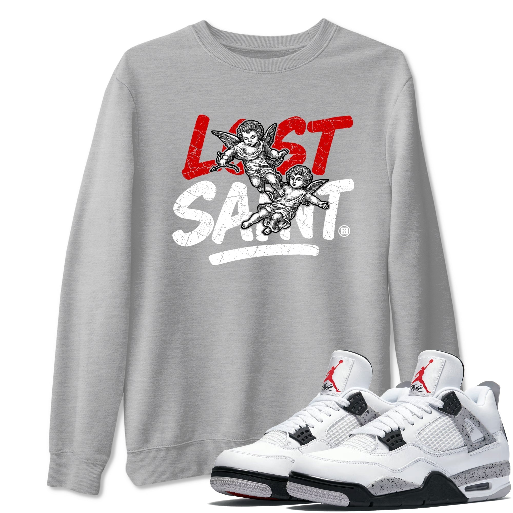 Lost Saint snkmatch Tees - Air Jordan 4 White Cement
