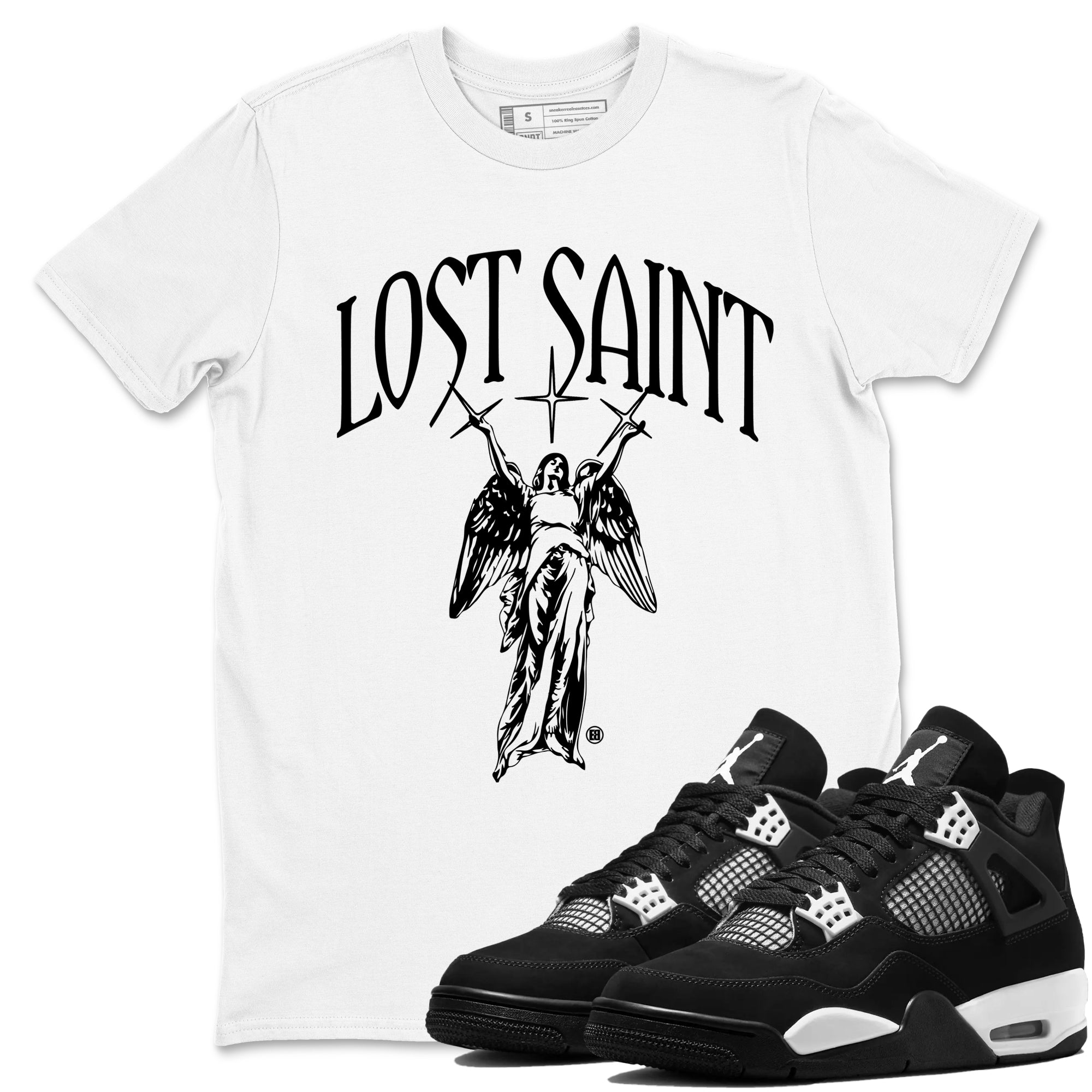 Lost Saint snkmatch Tees - Air Jordan 4 White Thunder