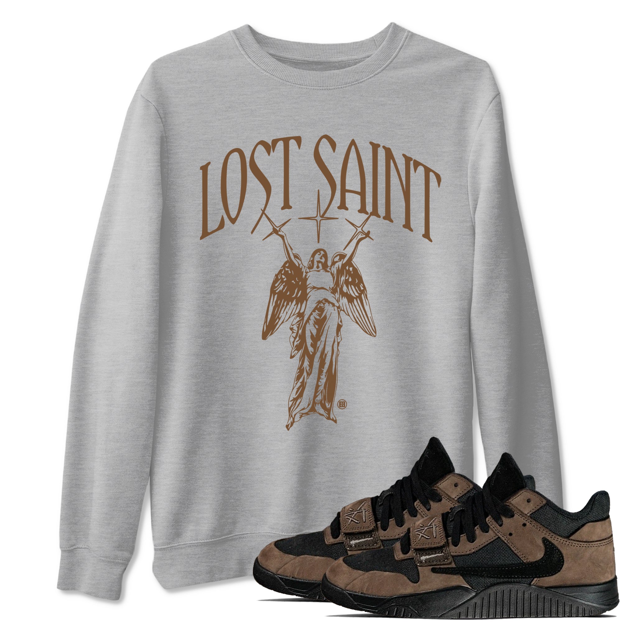 Lost Saint snkmatch Tees - Jordan Jumpman Jack Travis Scott Dark Mocha