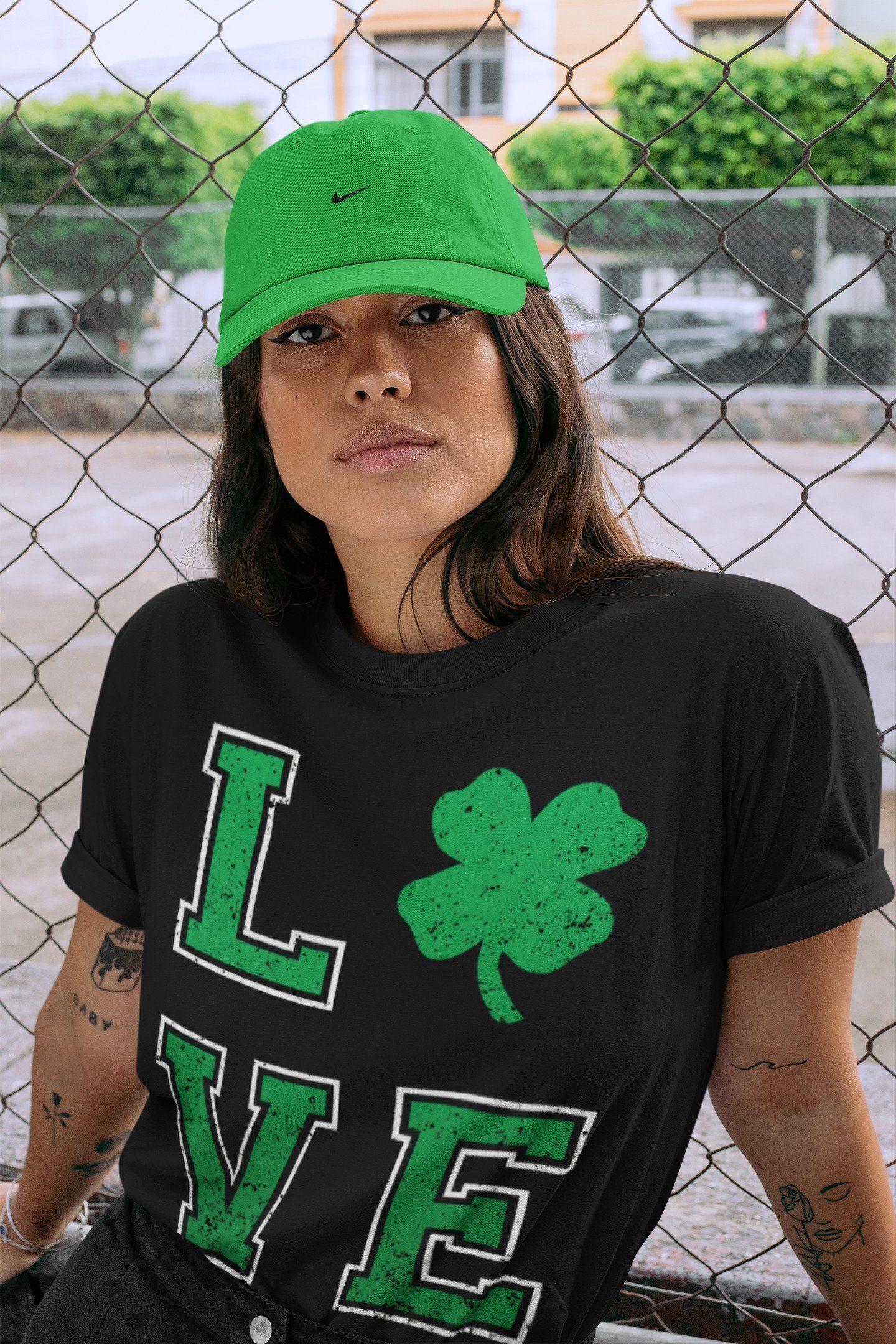 LOVE Unisex Tops - Air Jordan 1 Lucky Green