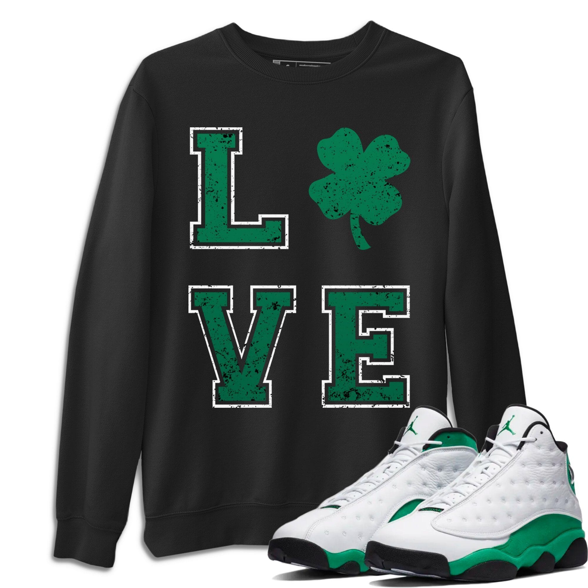 LOVE Unisex Tops - Air Jordan 13 Lucky Green