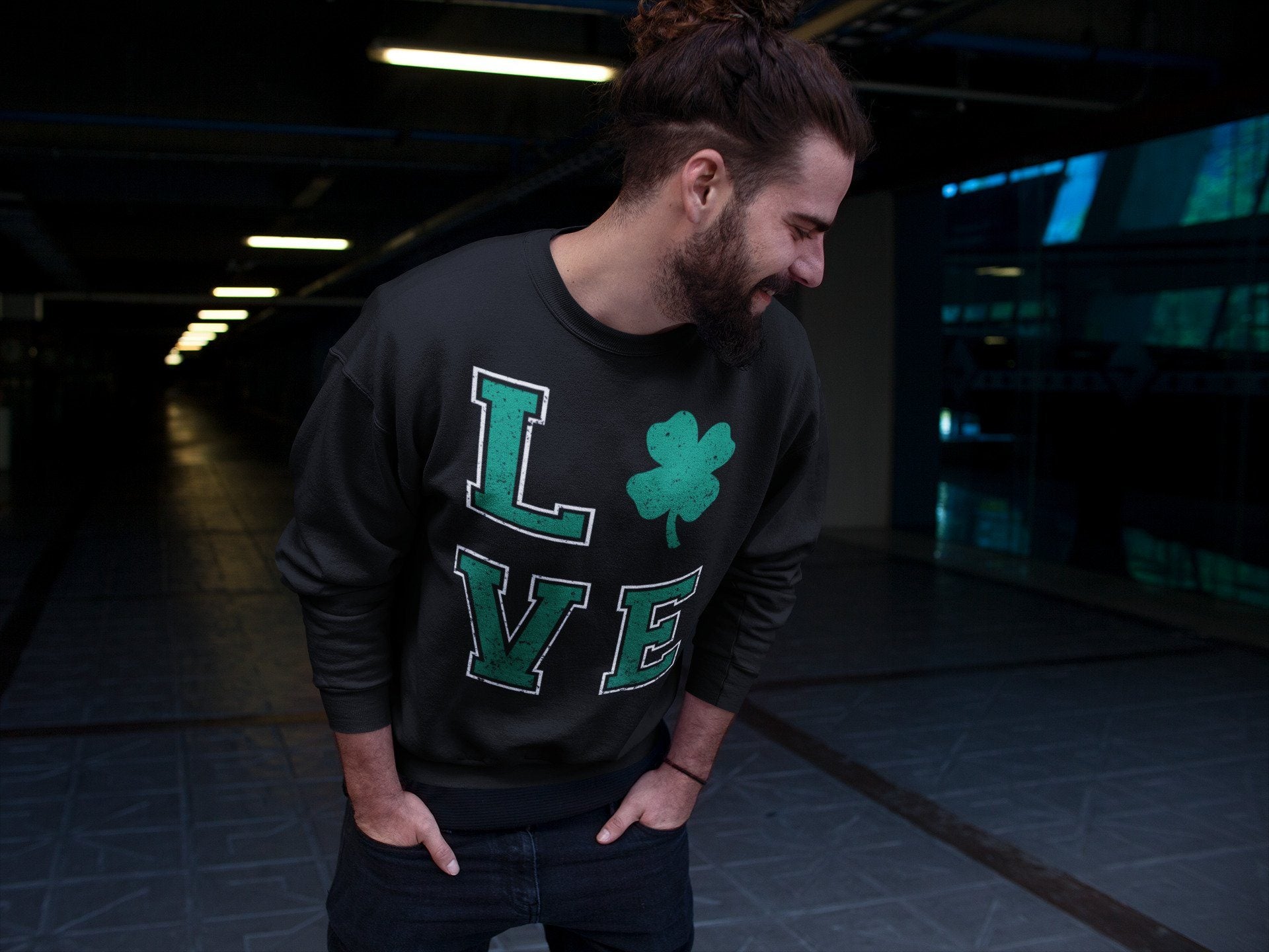 LOVE Unisex Tops - Air Jordan 13 Lucky Green