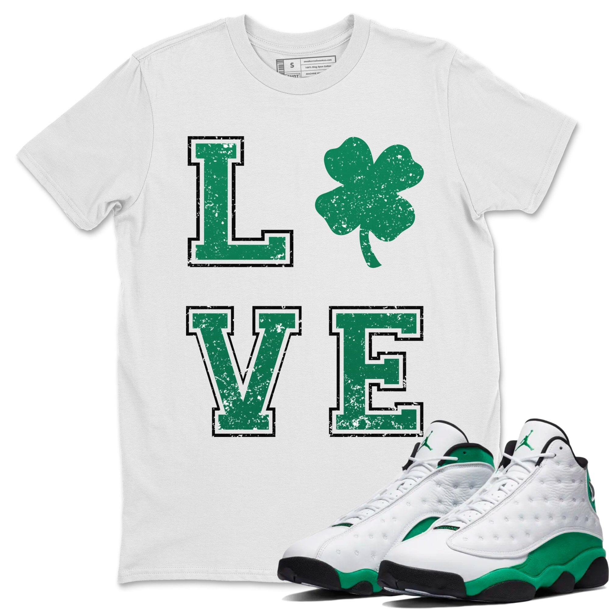 LOVE Unisex Tops - Air Jordan 13 Lucky Green