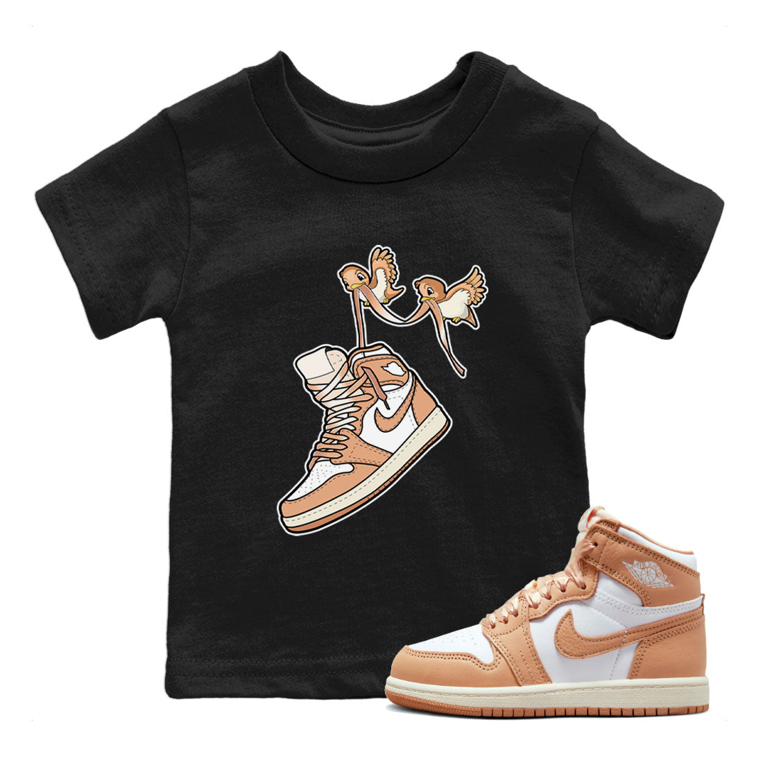 Love Birds snkmatch Tee Kids - Air Jordan 1 Praline